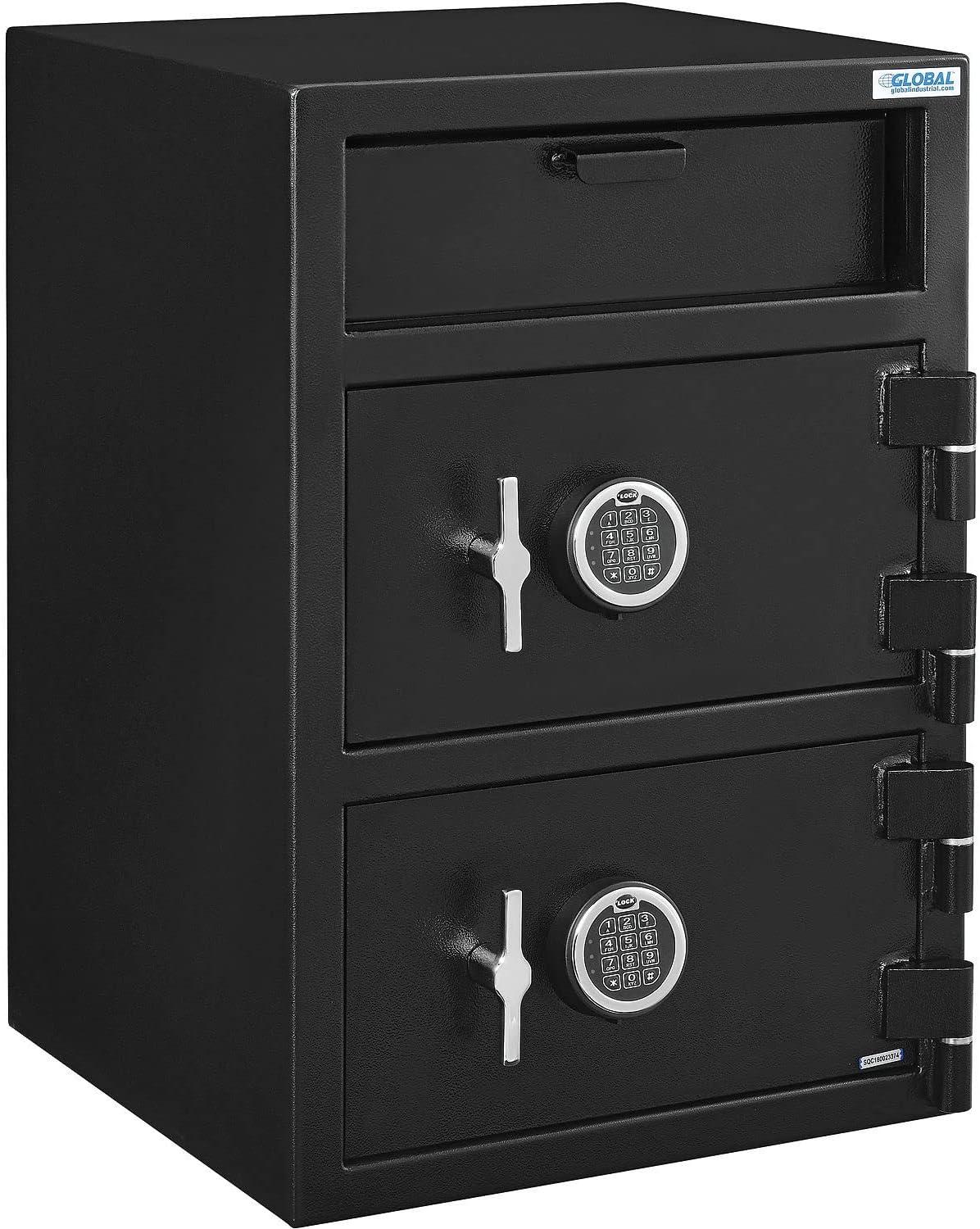 Ningbo Safewell 493491 Global Industrial B-Rate Depository Safe Front Loading with 2 Doors, Digital Lock - 20 x 20 x 30 in.