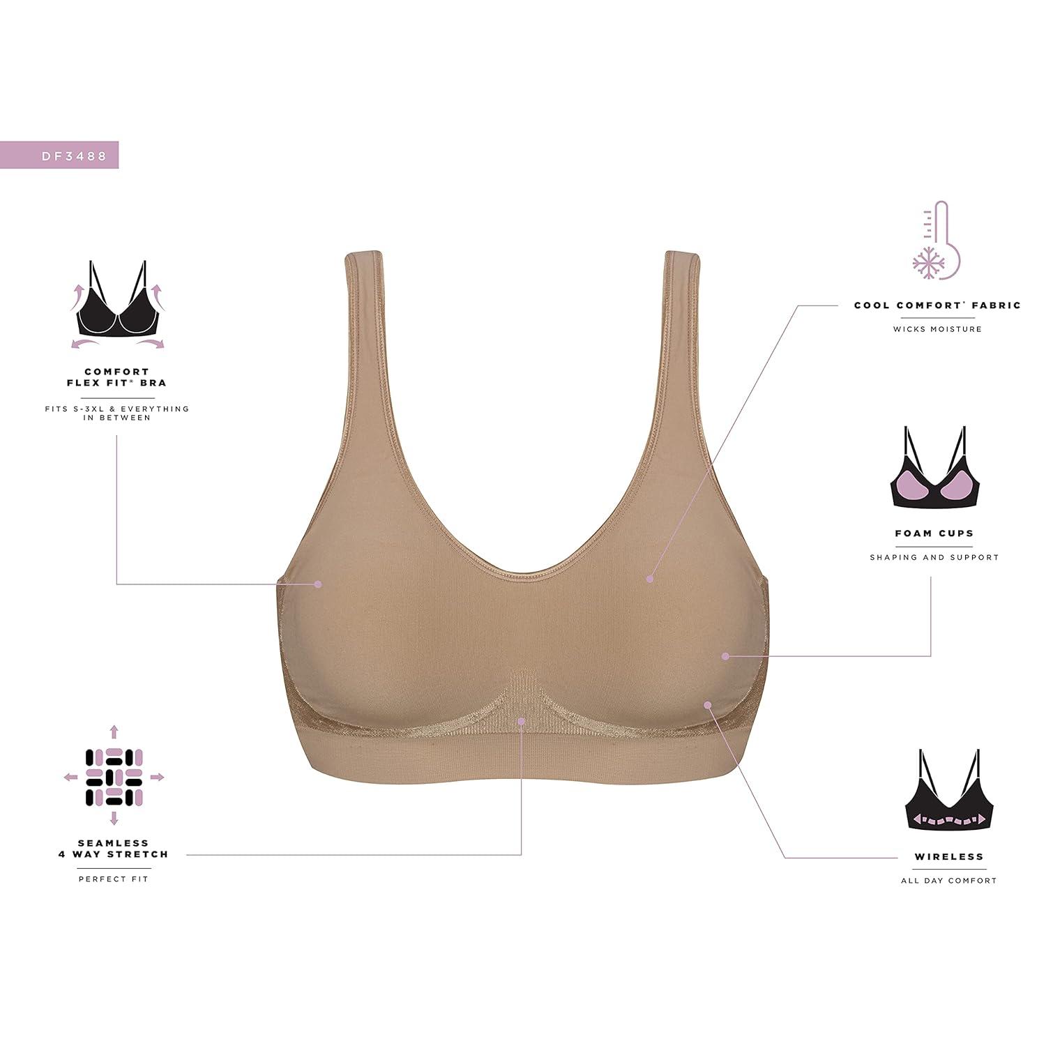 Bali Wirefree Bra Comfort Revolution ComfortFlex Fit Shaping Seamless Adjustable 3488