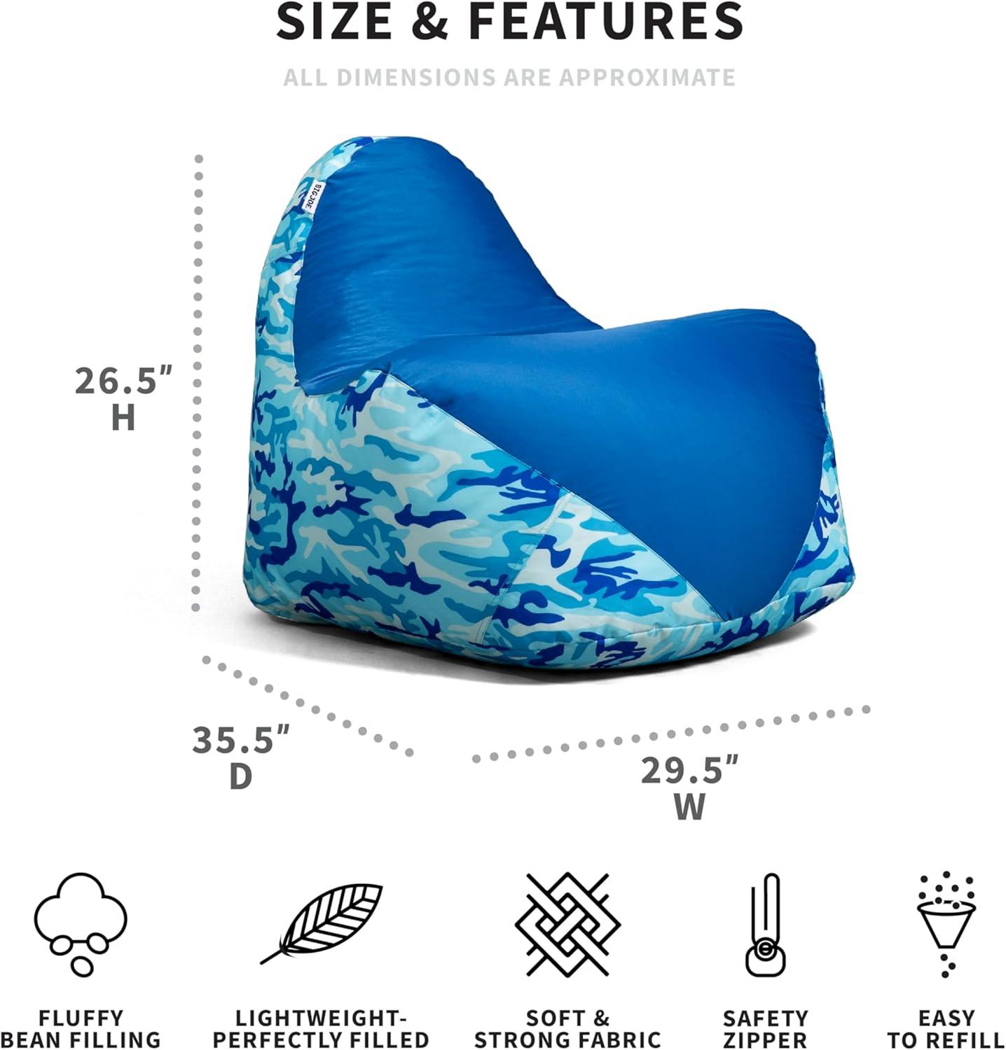 Big Joe Warp Soft Spandex Gaming Bean Bag Chair