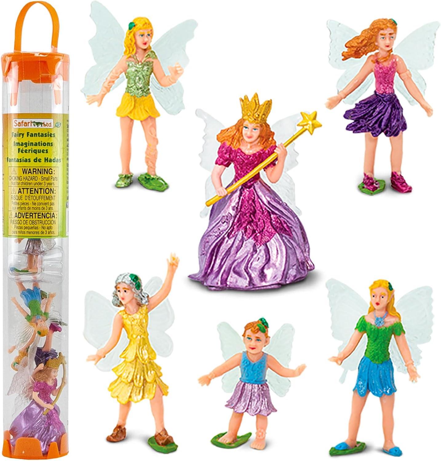 Miniature Hand-Painted Fairy Figurine Set in Tube