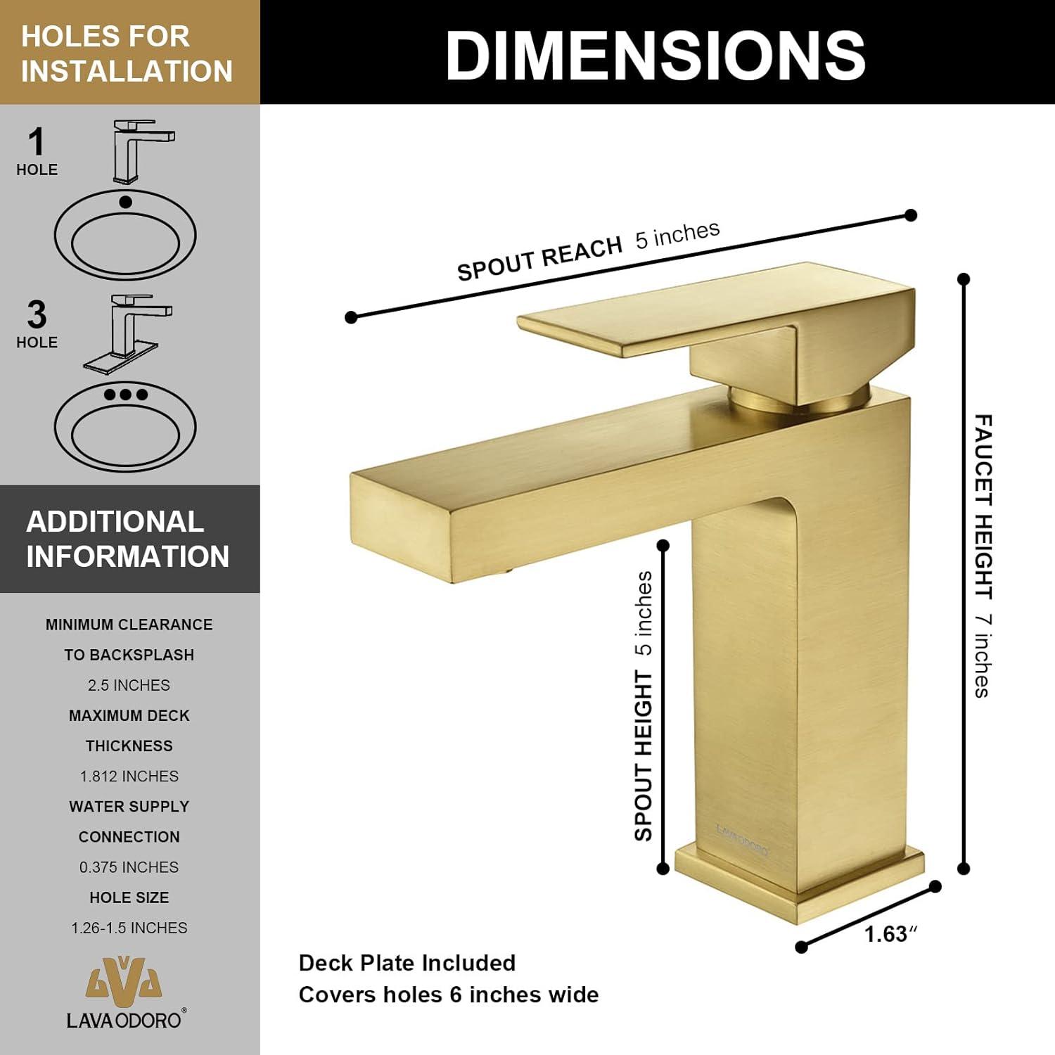 Single-handle Bathroom Faucet with Drain Assembly