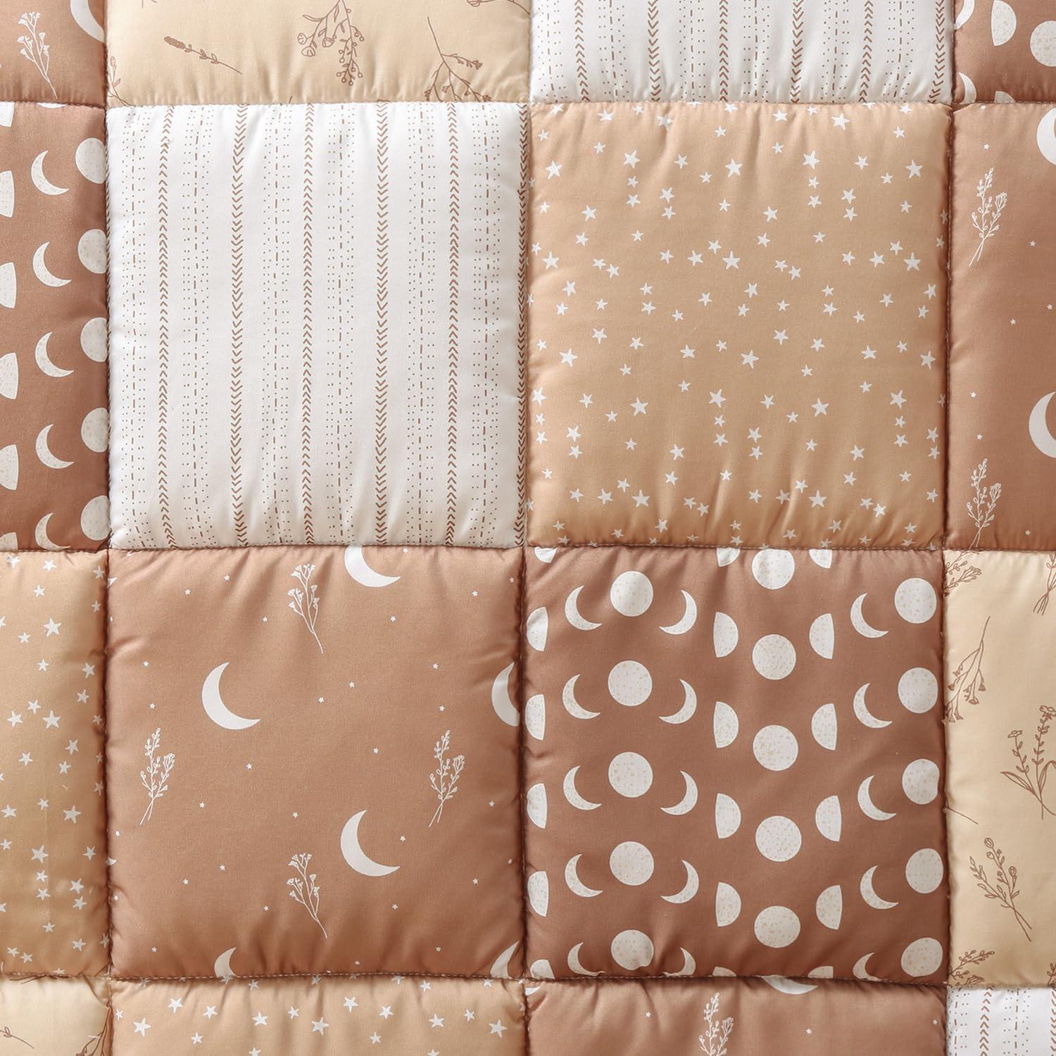 The Peanutshell Crib Bedding Set for Baby Boys and Girls, Boho Celestial, 3 Pieces