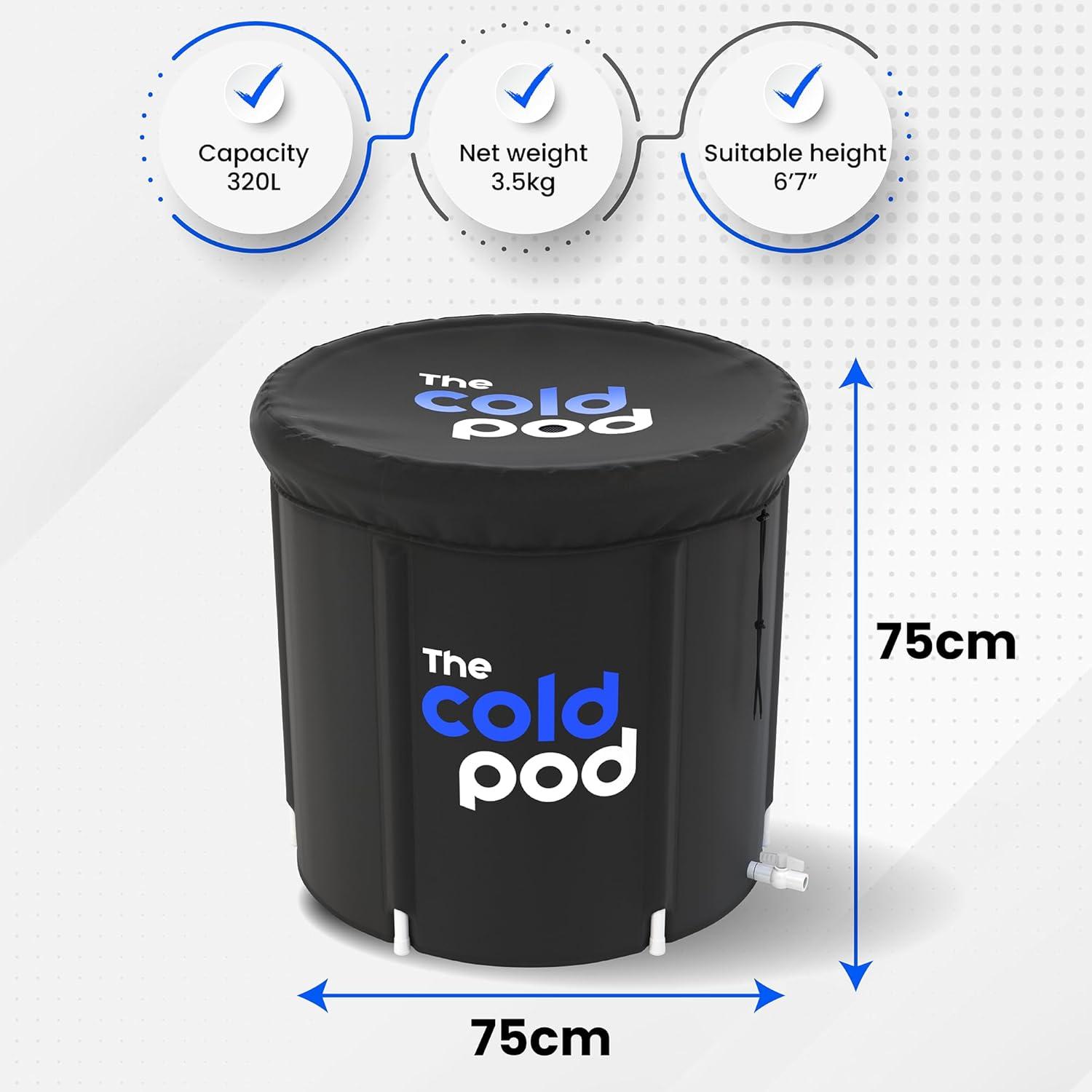 The Cold Pod® | 88 Gallon Capacity Ice Bath Tub | Thick Portable Plunge Pool for Cold Water Therapy