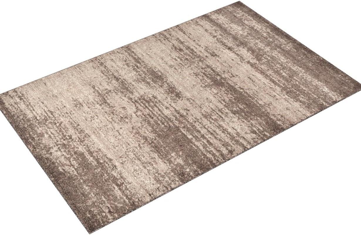 Unique Loom Del Mar Collection Area Rug - Lucille (5' 3" x 8' Rectangle Brown/Ivory)