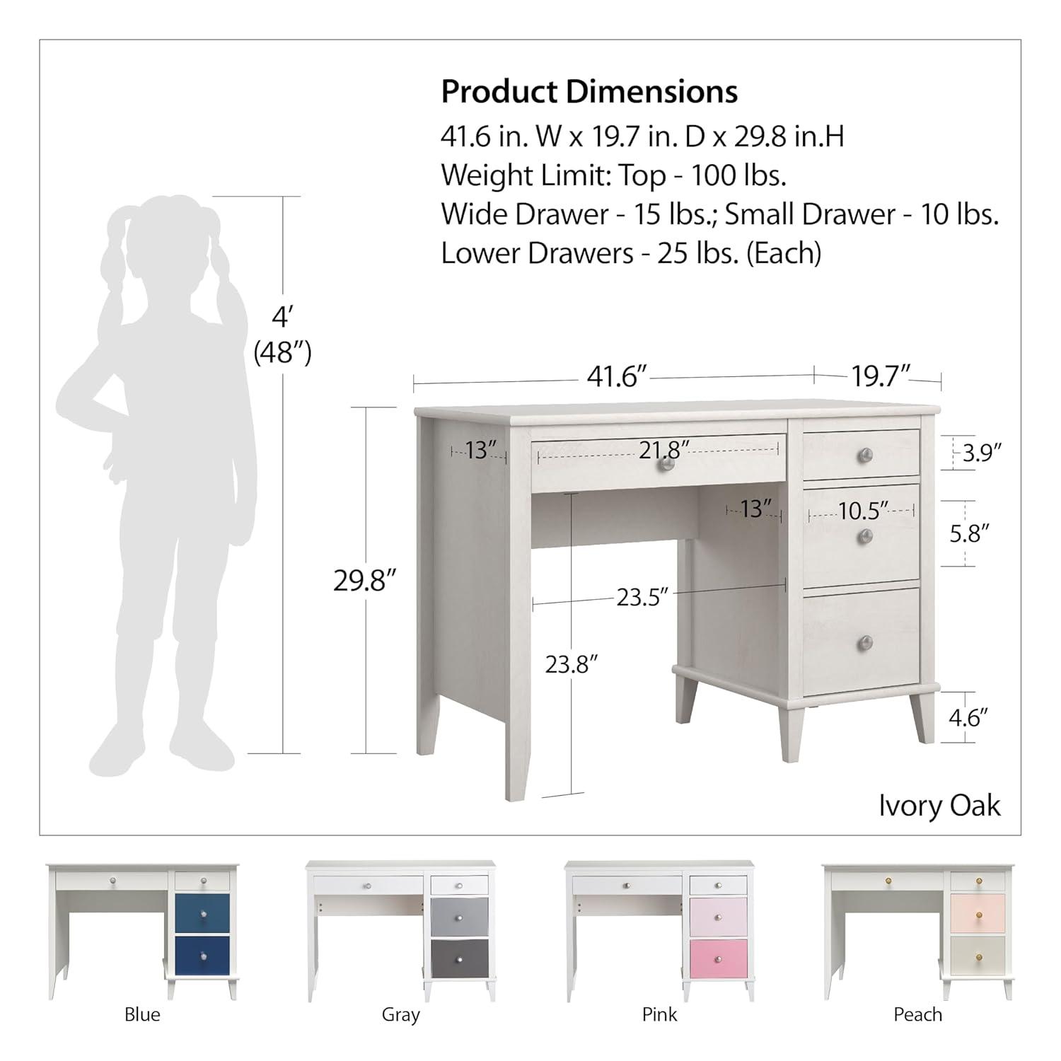 Monarch Hill Poppy Kids Writing Desk