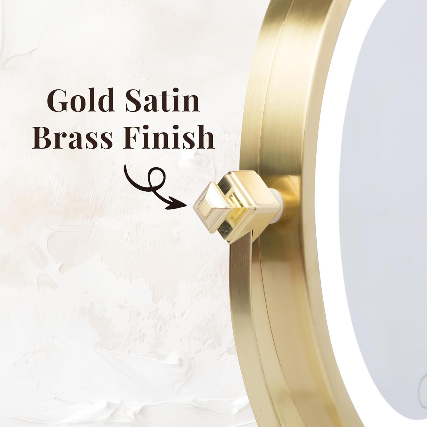 Zadro Brooklyn Oval LED Makeup Mirrors w/ Magnification & Marble Tray