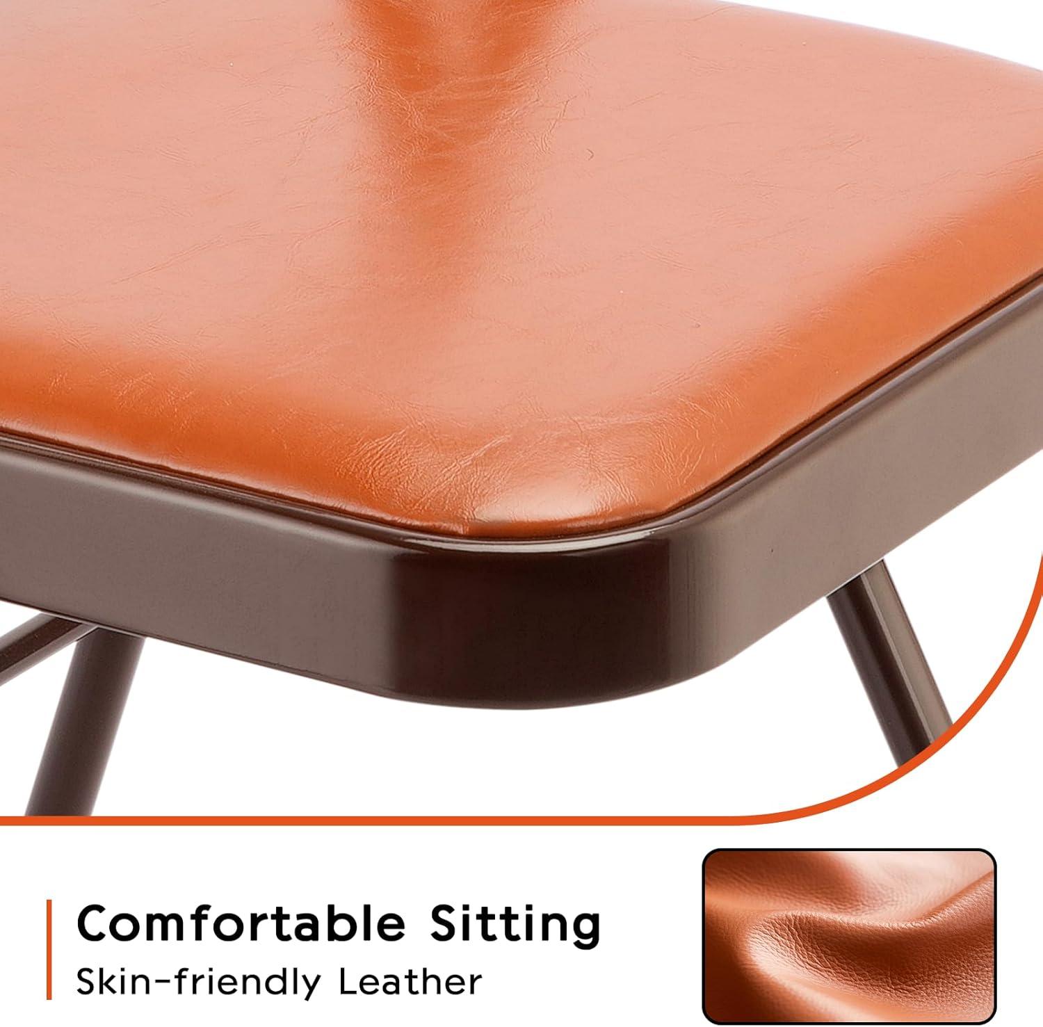 SKOK 4 Pack Padded Folding Chairs with Upholstered Cushion & Back, Padded Seats for Indoor & Outdoor, Portable Stackable Commercial Foldable Chairs with Metal Frame for Events, Wedding Party