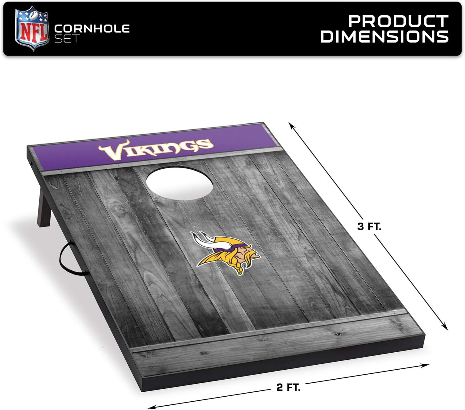 Minnesota Vikings 2'x3' Gray MDF Cornhole Set with Bean Bags