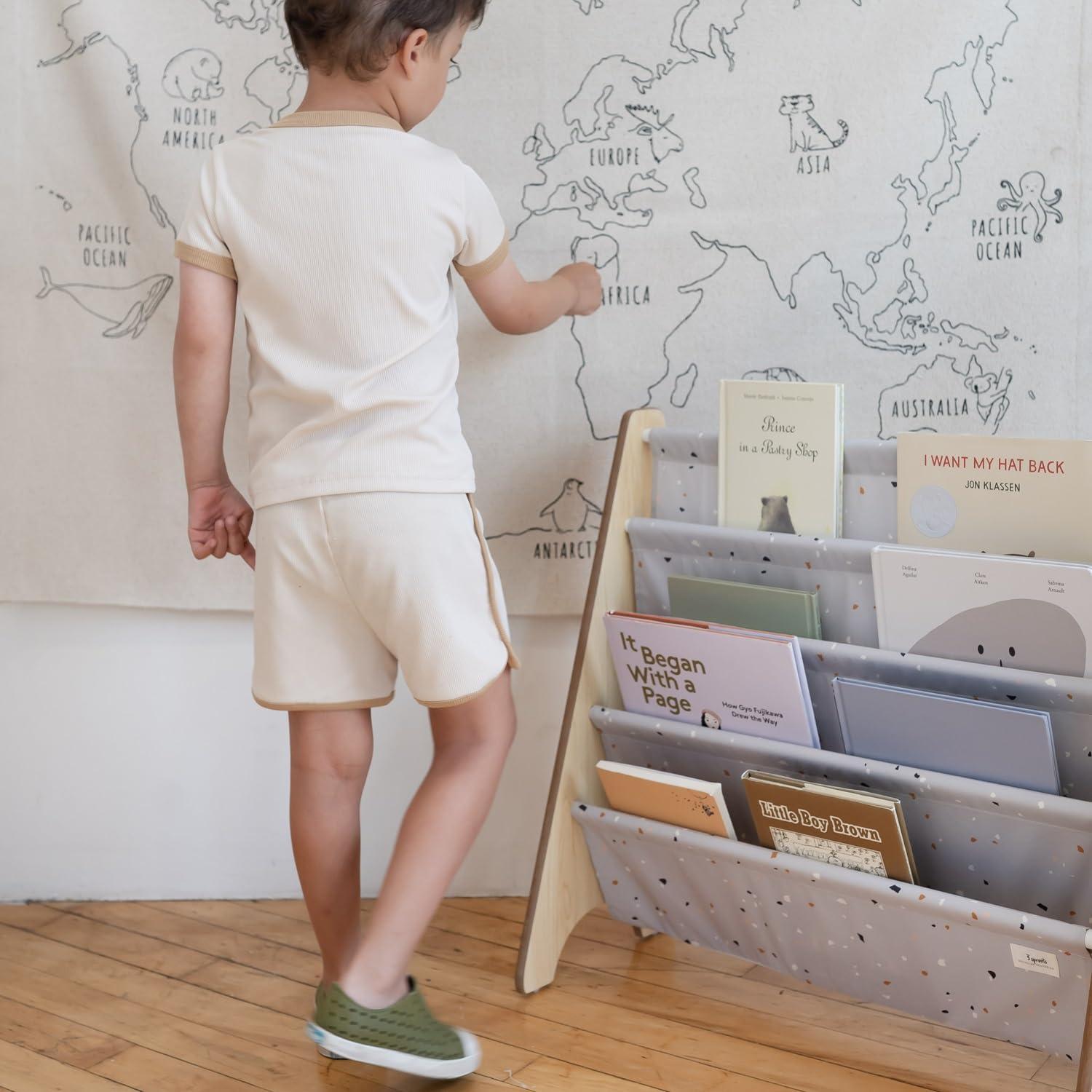 3 Sprouts - Book Shelf - Kids Book Rack Organizer  - Baby Room Bookcase