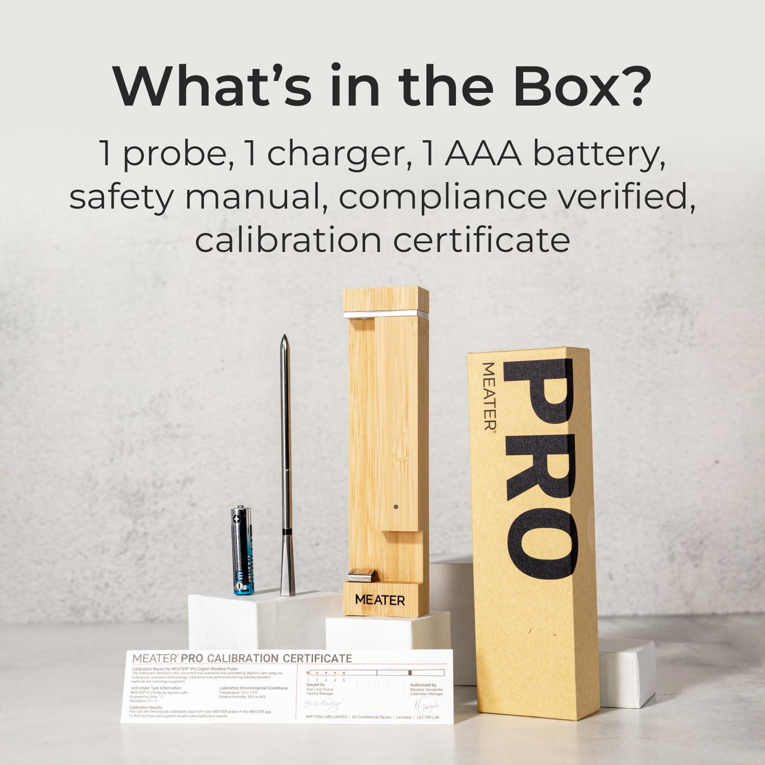 MEATER Pro: Premium Bluetooth Wireless Meat Thermometer | 1000°F Direct Heat Grilling | Long Range | Multi-Sensors | For BBQ, Oven, Grill, Smoker, Air Fryer, Deep Fryer