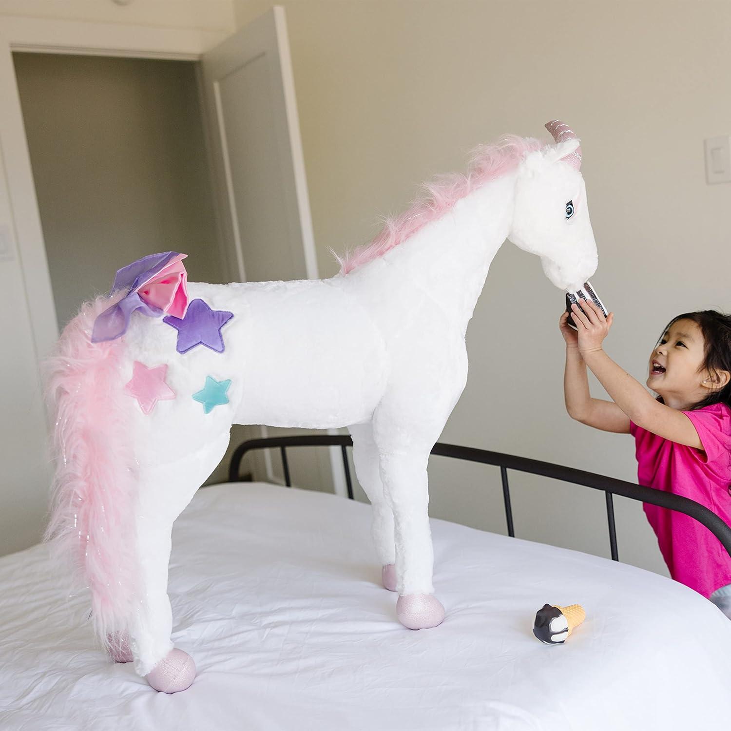 Melissa & Doug Giant Unicorn - Lifelike Plush Stuffed Animal