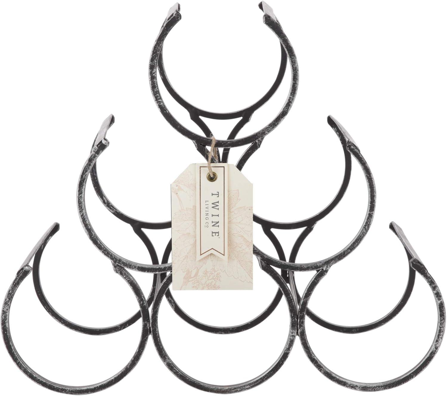 Twine Country Home Metal Wine Rack, Set of 1, 11.25" x 13" x 6.5"