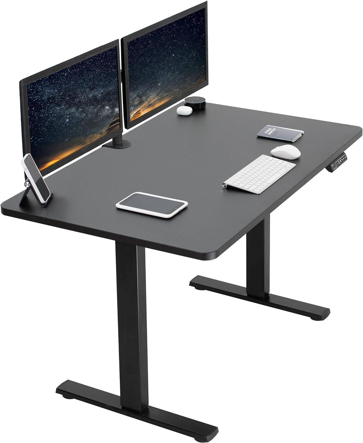 VIVO Single Motor Electric Desk with Push Button Memory Controller
