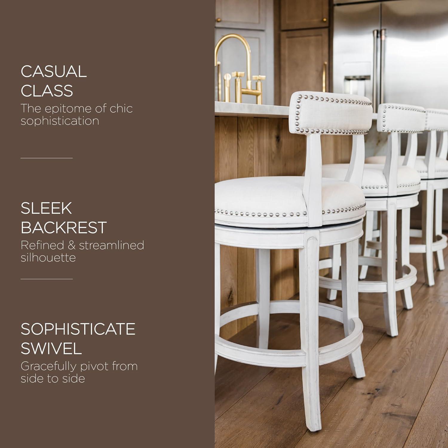 Maven Lane Maven Lane Alexander Stool with Fabric Upholstery