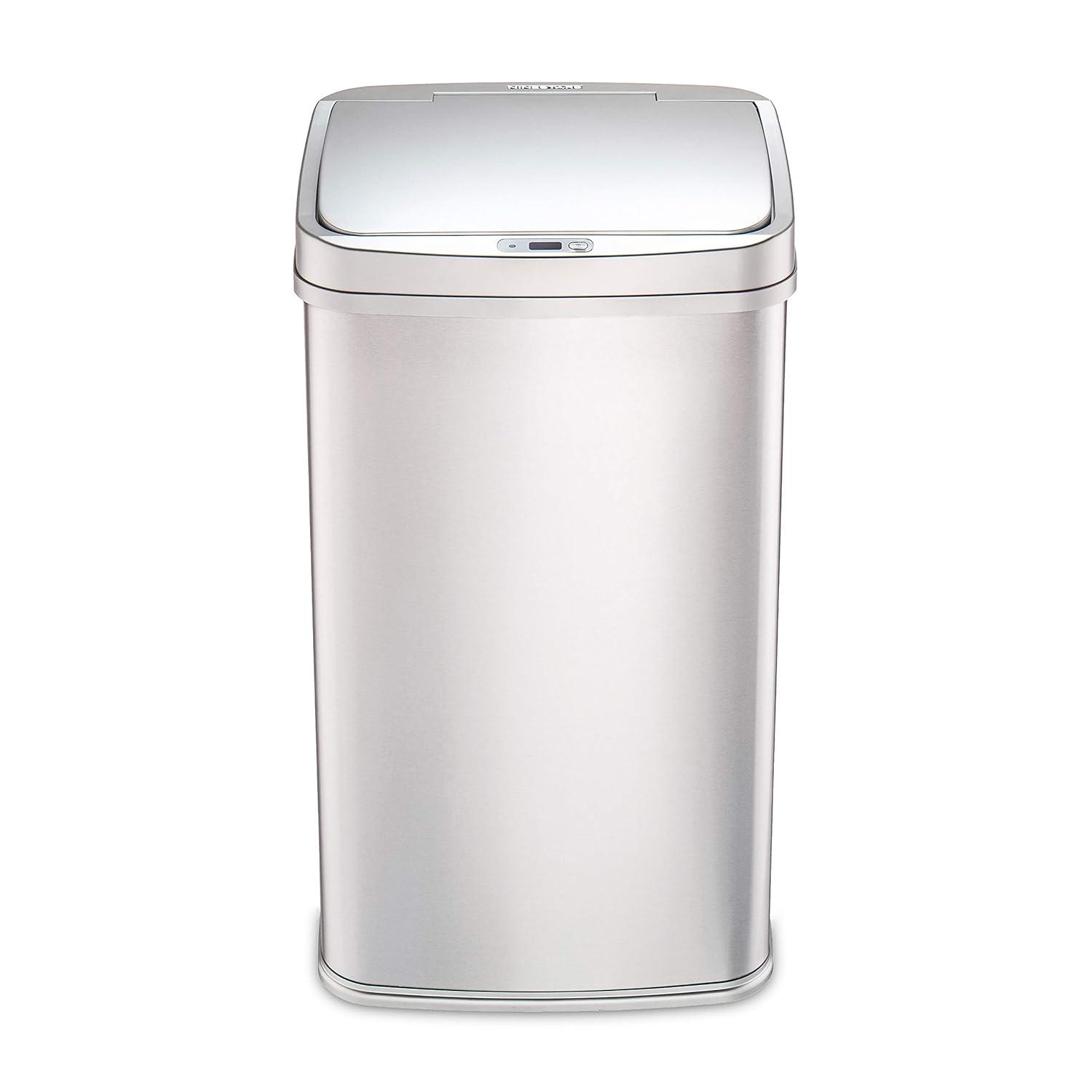 Nine Stars 13.2 Gallon Stainless Steel Motion Sensor Trash Can