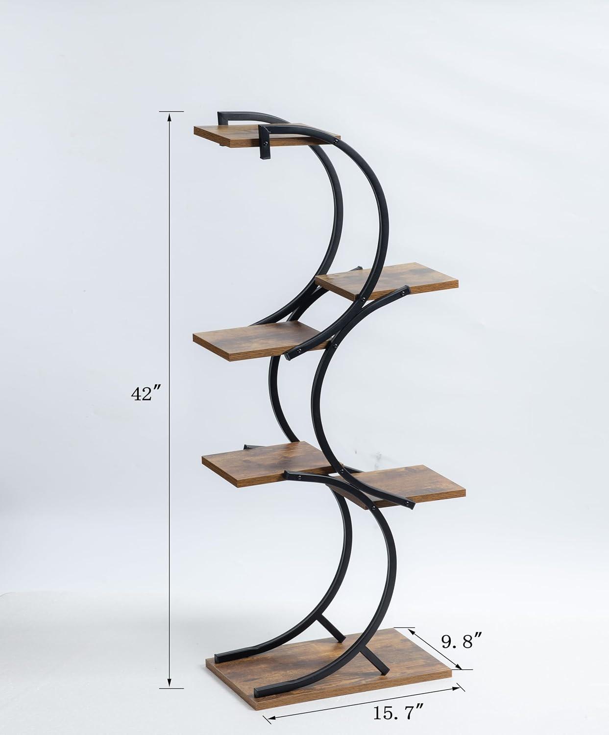 CHPHI Plant Stand Indoor 6-Tier wrought iron Plant Stand Green Indoor Tiered Use Office Home Decor, Flower Pot Holder Shelf for Living Room, Patio, Balcony