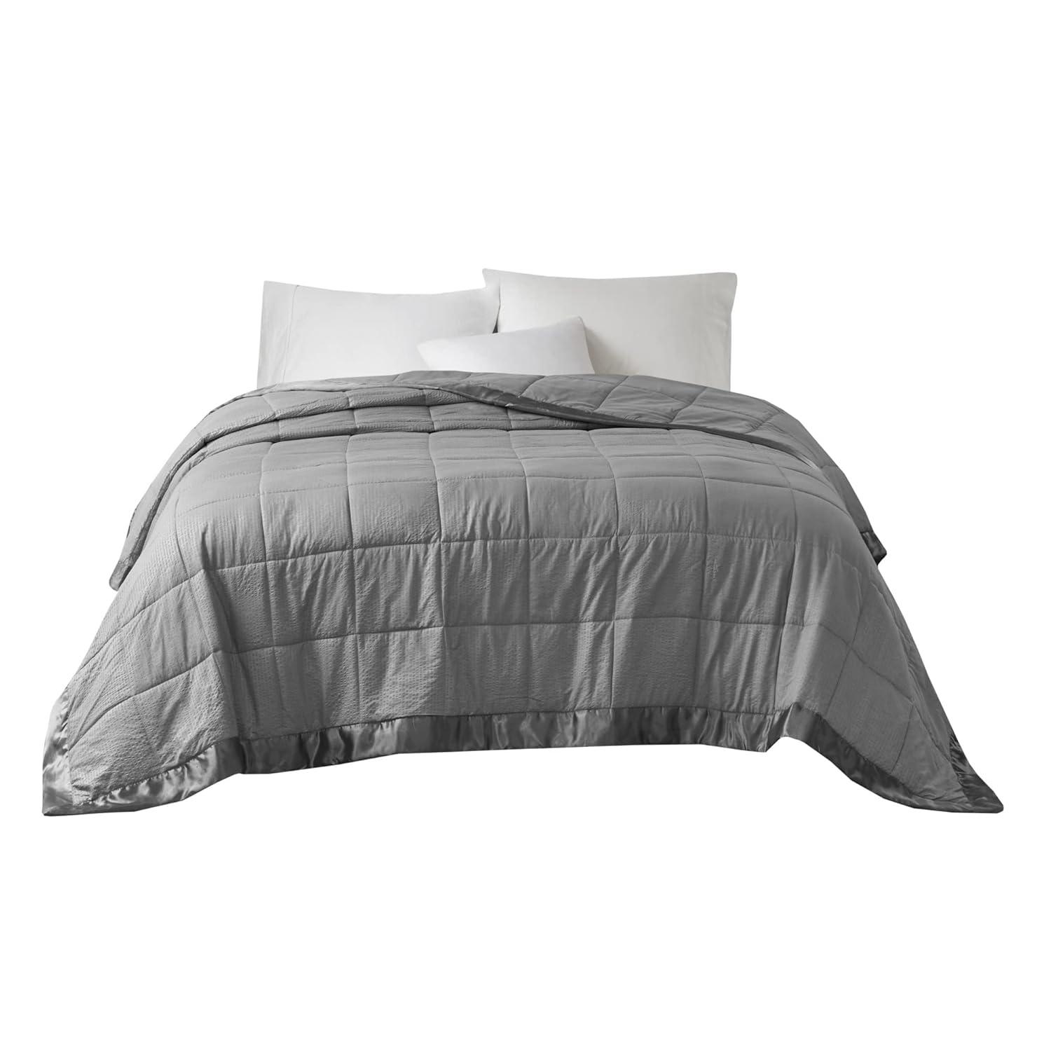 Madison Park Cambria Oversized Down Alternative Blanket with Satin Trim