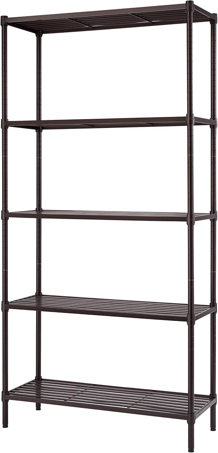 36" W x 14" D x 72" H 5 Tier Slat Shelving