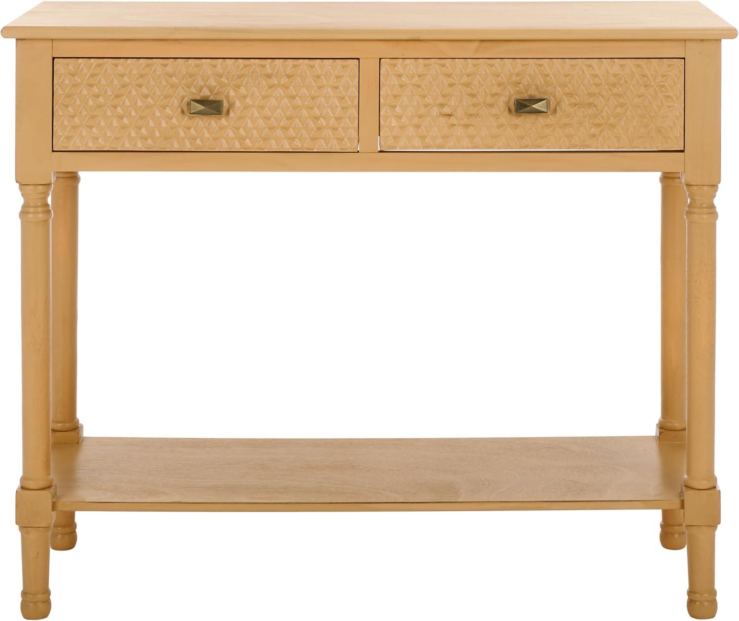 Halton 2 Drawer Console Table - Camel - Safavieh