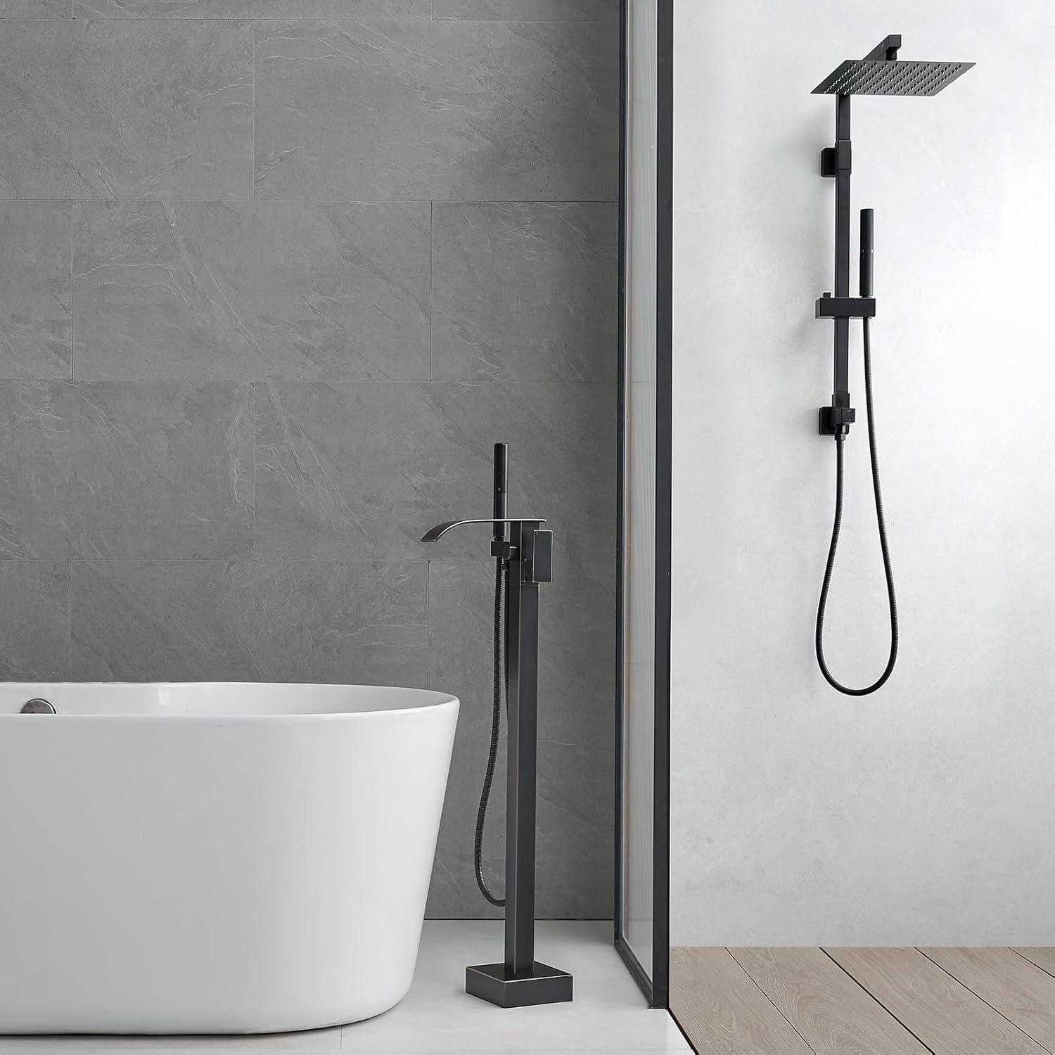 Bathroom Freestanding Tub Filler with Diverter