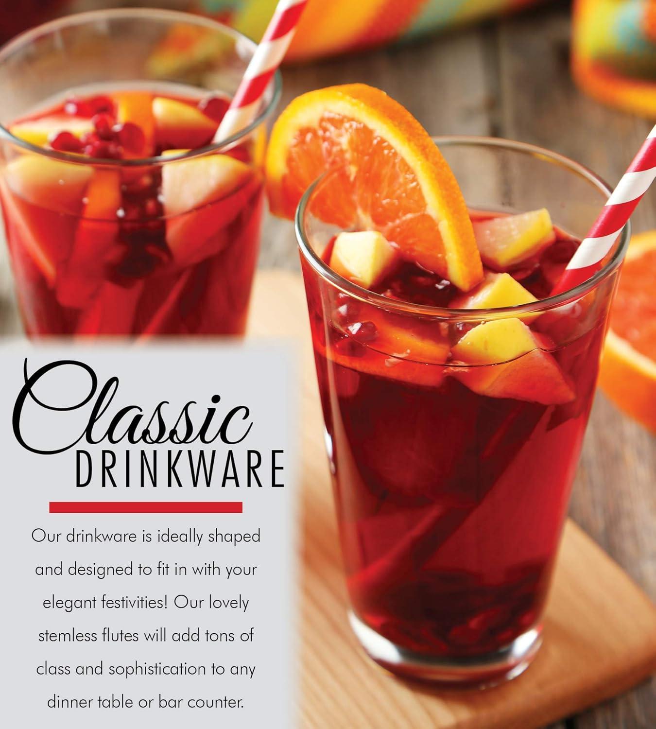 Kitchen Lux Store Beer Glass Drinking Glasses Restaurant and Bar Quality Glassware Set of 12