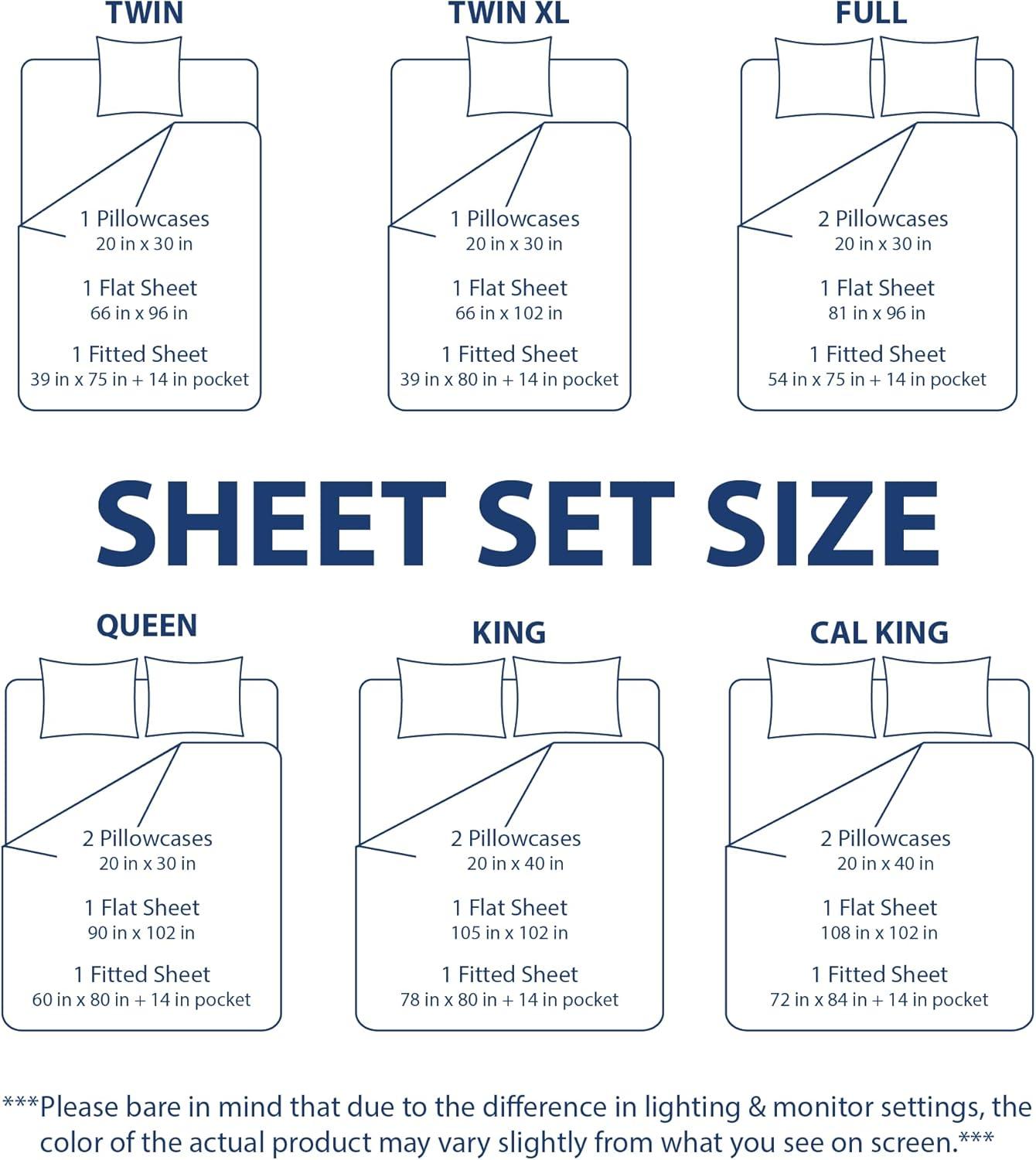 Aqua Twin XL Lightweight Microfiber Sheet Set