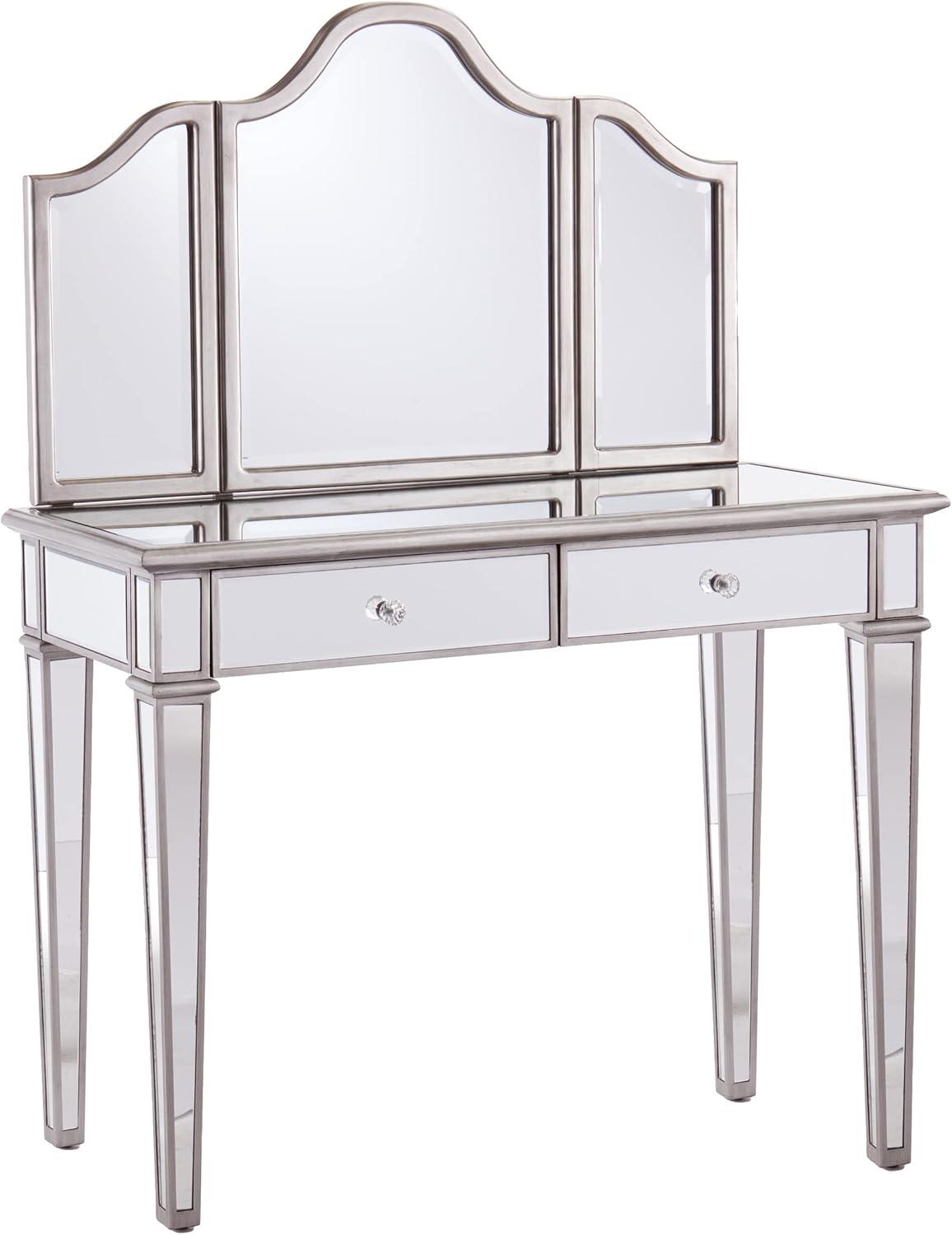 Kalla 2pc Mirrored Vanity Set with Storage