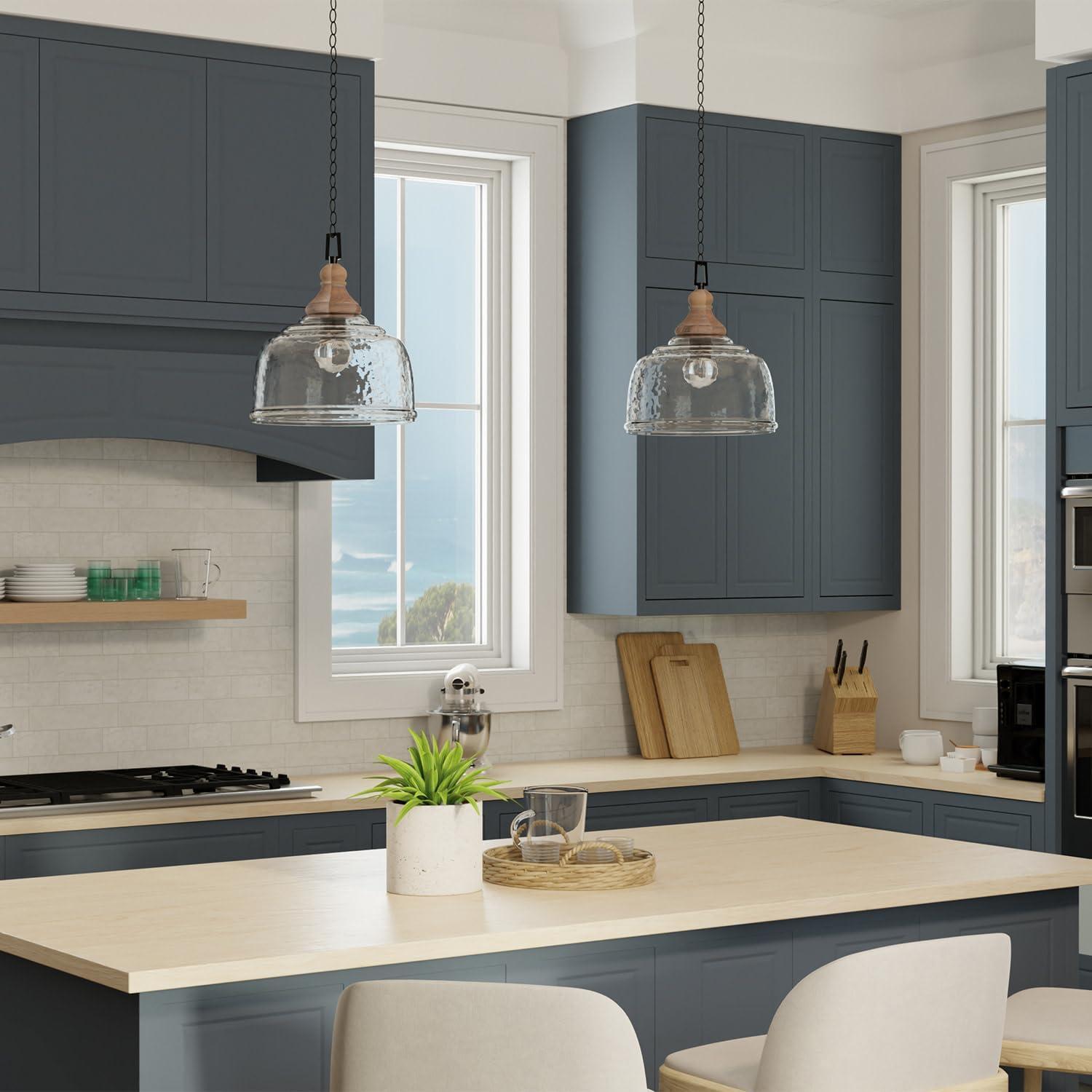 14 Inch 1 Light Pendant In Urban/Industrial Style 14 High By 15.5 Wide-Grey Wash/Iron Silk Finish    -Traditional Installation Capital Lighting