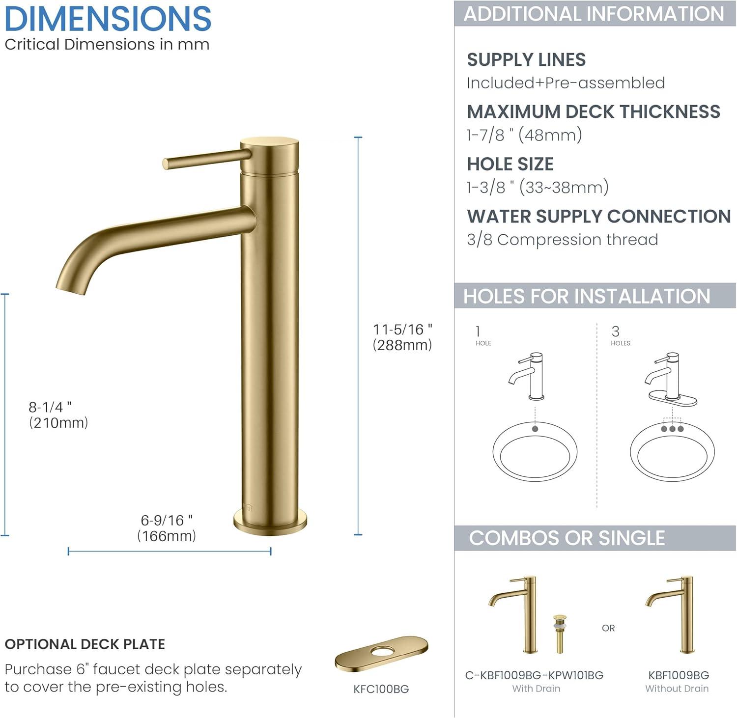 Circular Vessel Sink Faucet Single-handle Bathroom Faucet