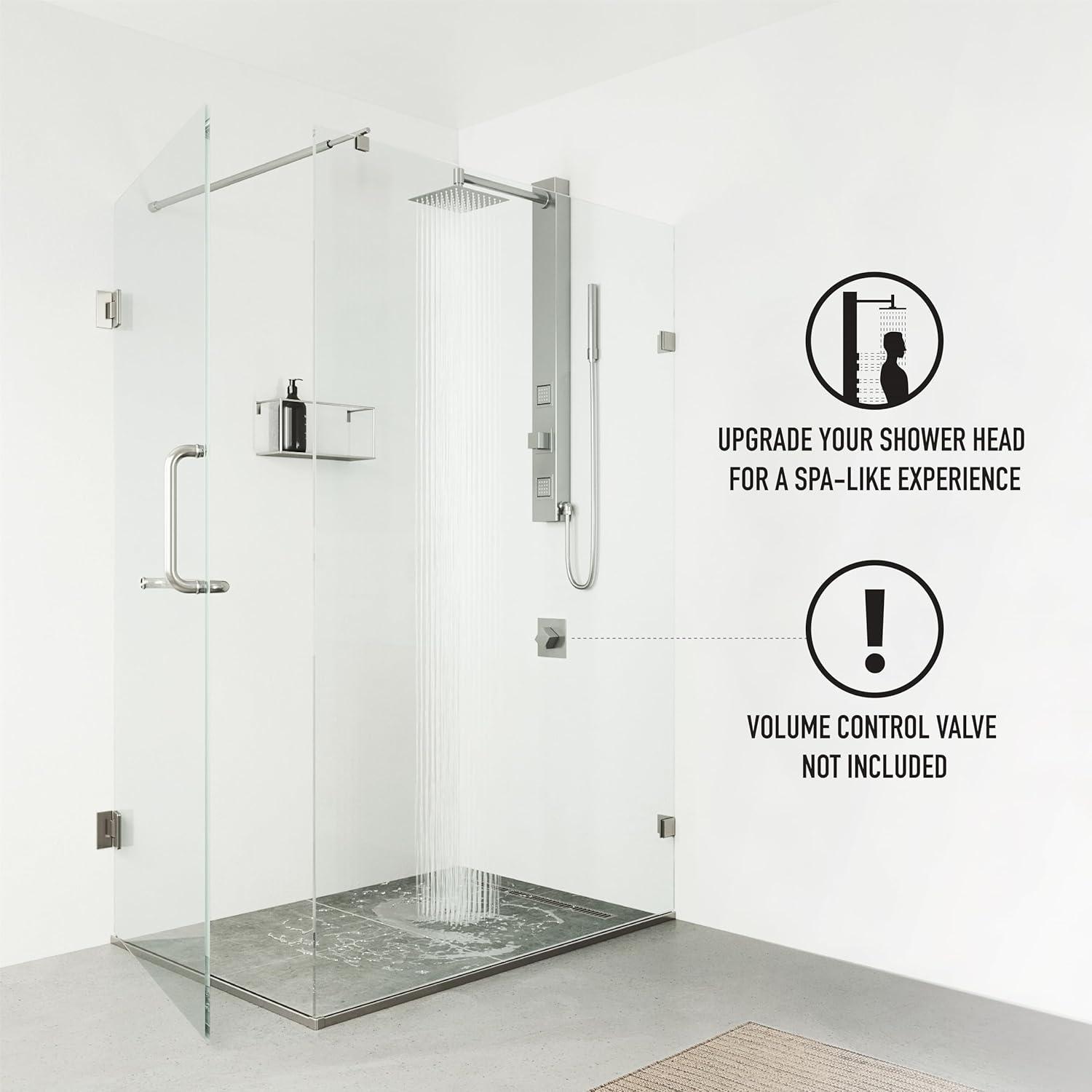 Orchid 39" H X 4" W 2-Jet Shower System with Hand Wand - Requires existing shower head connection