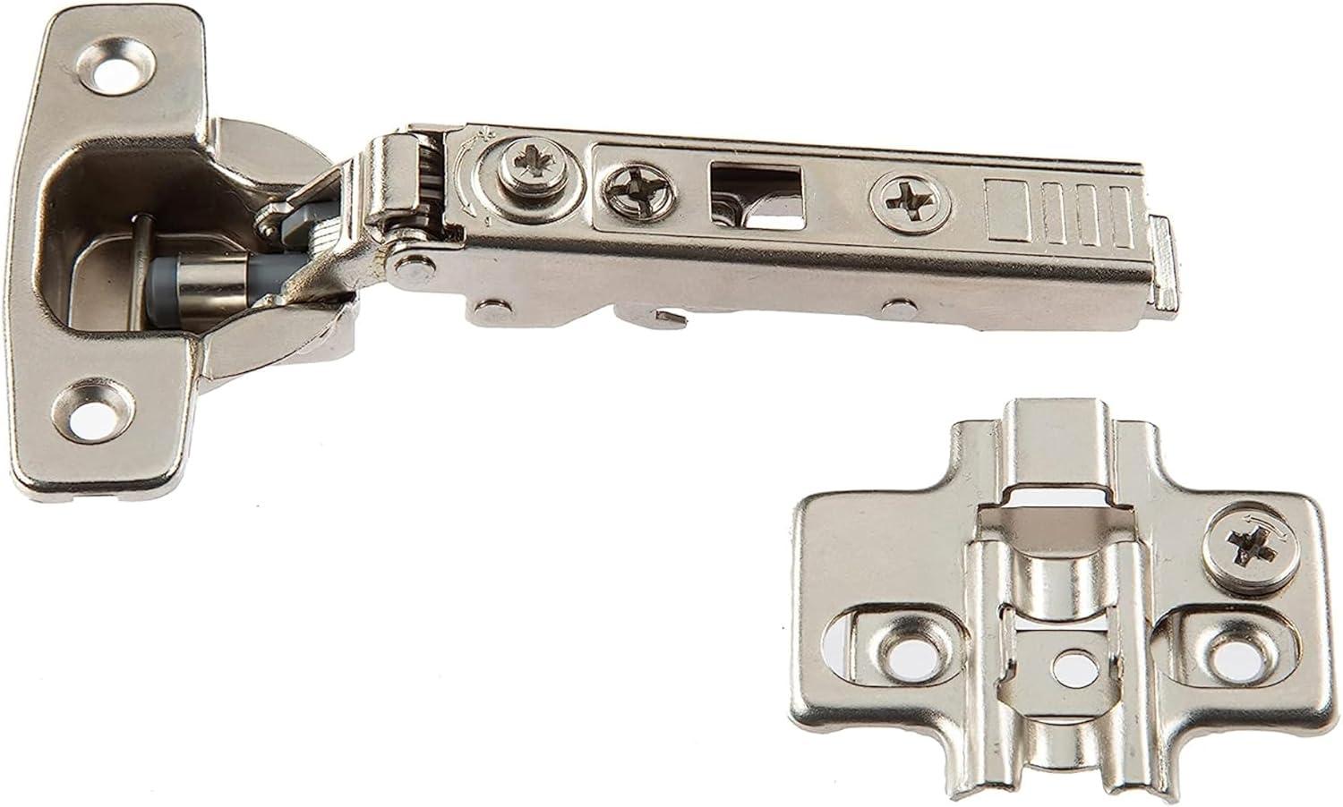 Soft Close Cabinet Hinge Set. 20 Frameless Full Overlay Cabinet Hinges for Kitchen Cabinets with Adjustable Closing Speeds.