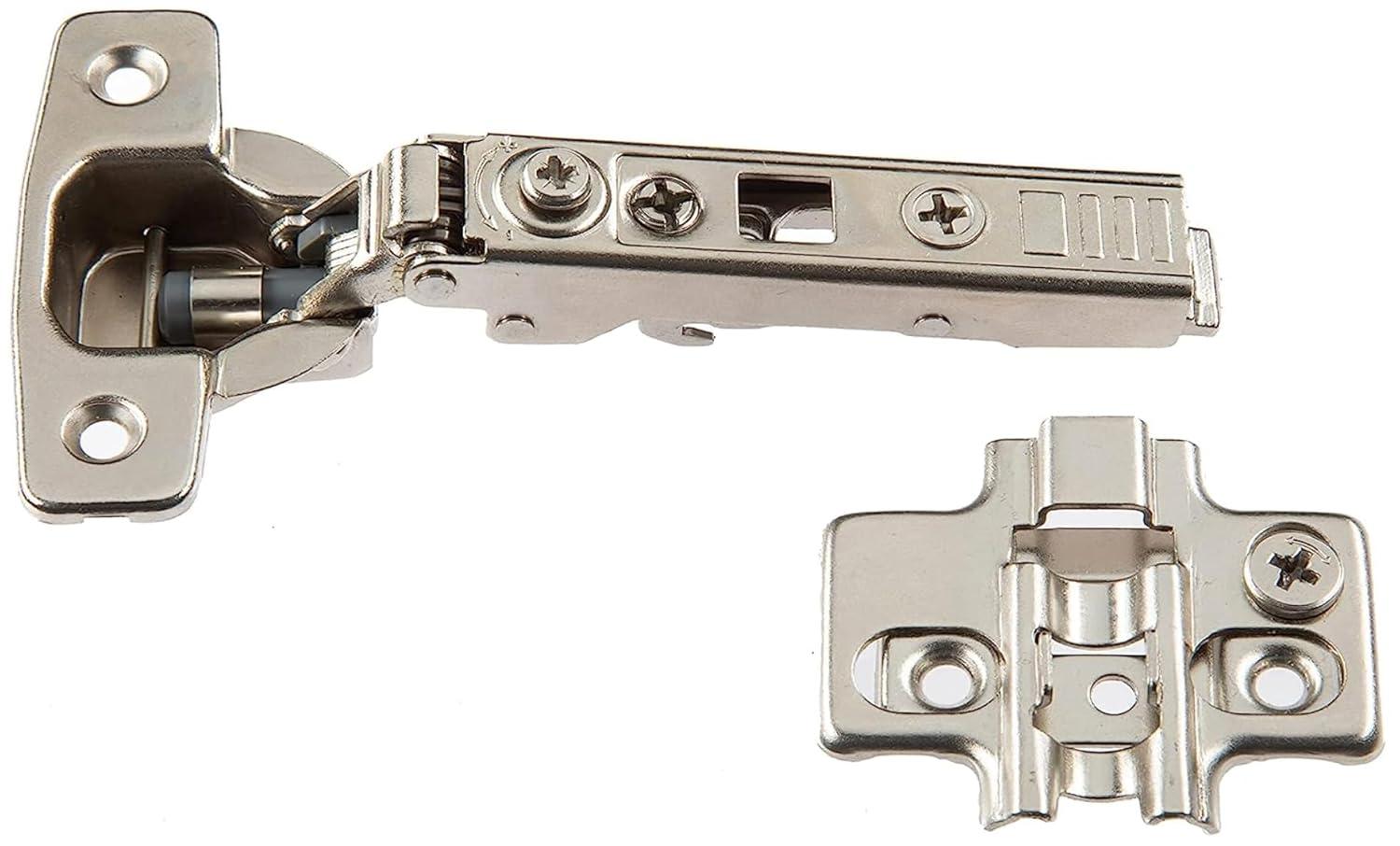 Soft Close Cabinet Hinge Set. 20 Frameless Full Overlay Cabinet Hinges for Kitchen Cabinets with Adjustable Closing Speeds.