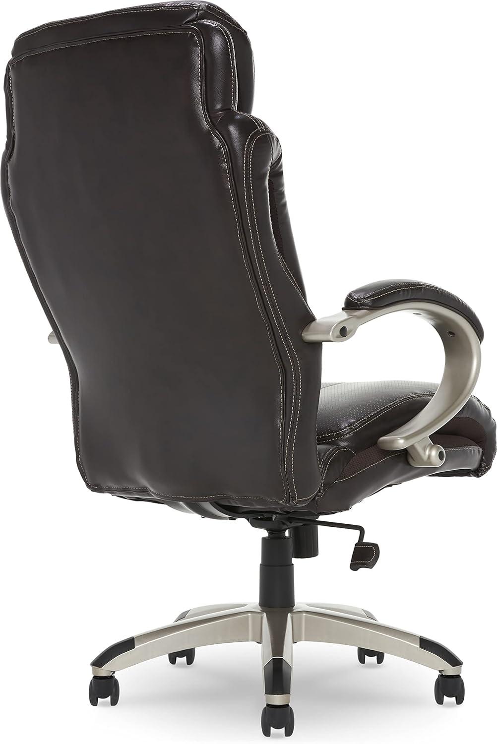 Roasted Chestnut Bonded Leather Executive Swivel Chair with AIR Lumbar Support