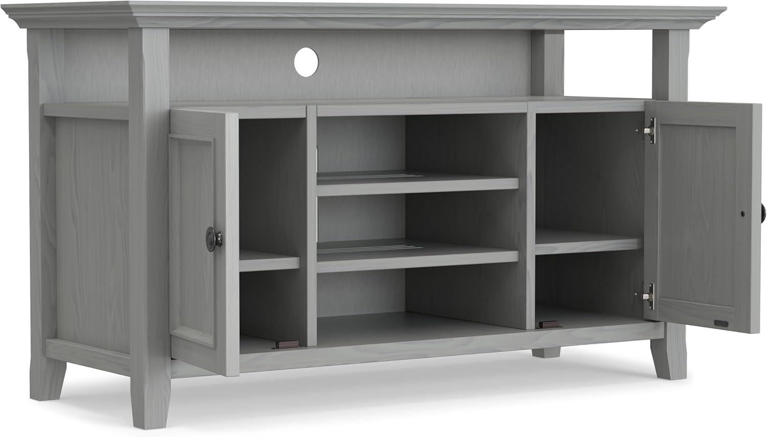 Simpli Home Amherst SOLID WOOD TV Media Stand  For TVs up to 60 inches