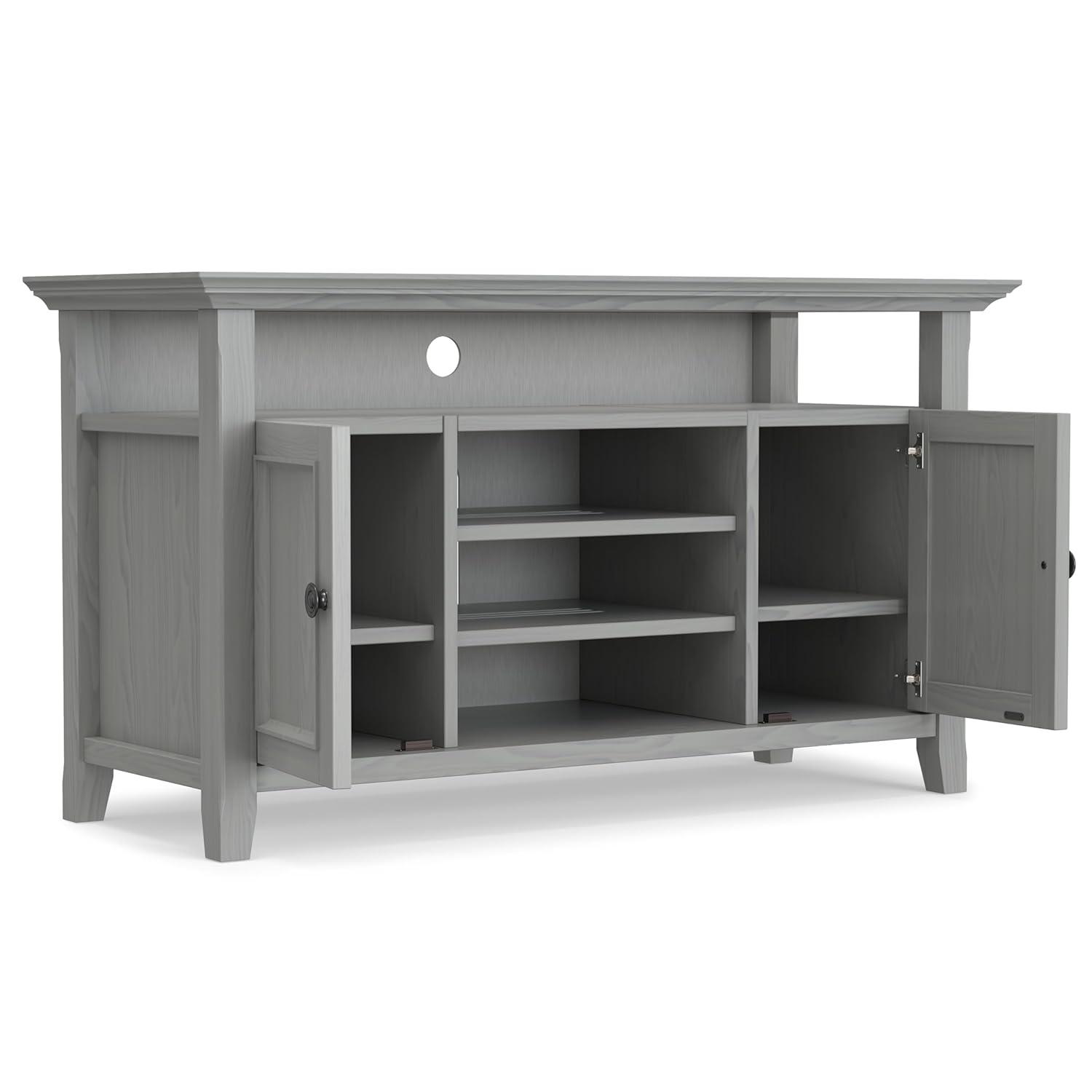 Simpli Home Amherst SOLID WOOD TV Media Stand  For TVs up to 60 inches