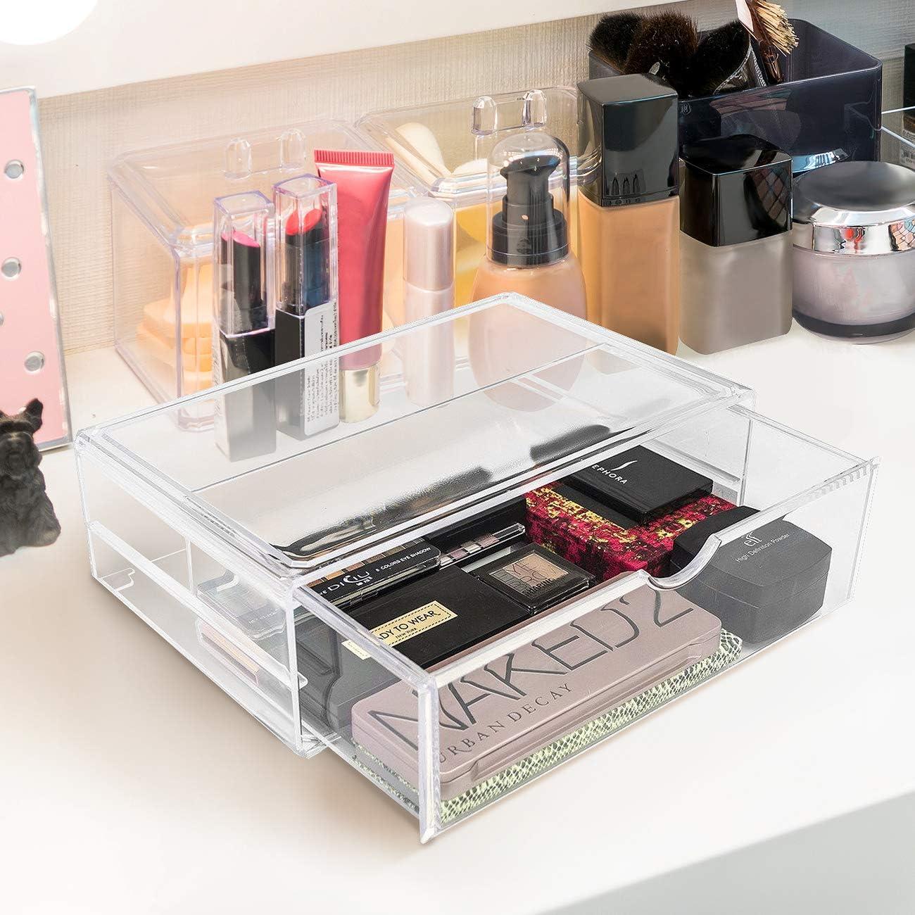 Sorbus Sorbus Single Cosmetic Acrylic Drawers for Organizing, Stackable, Large in Clear