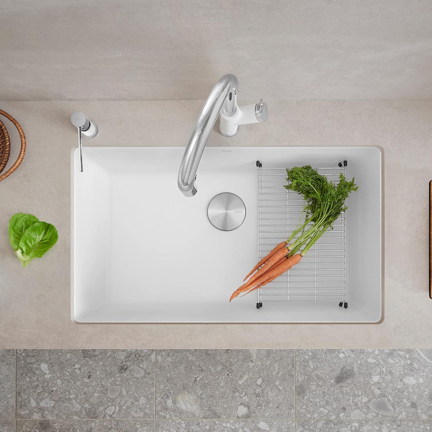 Precis SILGRANIT 32" L X 19" W Super Single Undermount Kitchen SInk