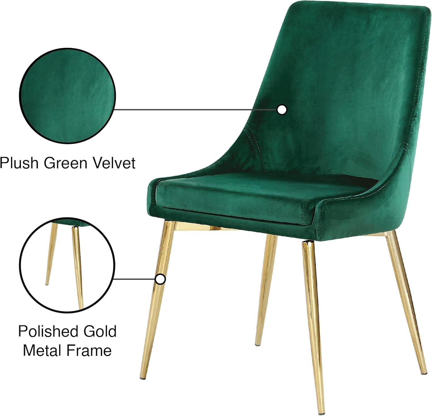 Meridian Furniture Karina Green Velvet Dining Chair (Set of 2)