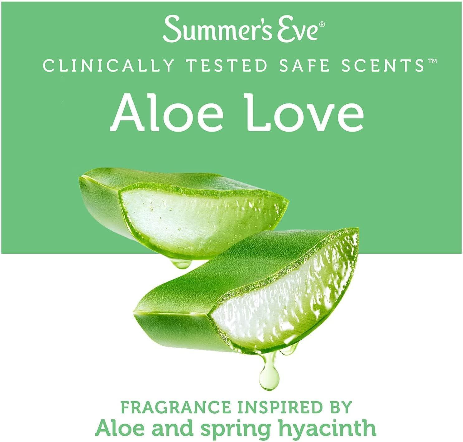 Summer’s Eve Aloe Love Gentle Daily Feminine Wash, Removes Odor, pH Balanced, 15 fl oz
