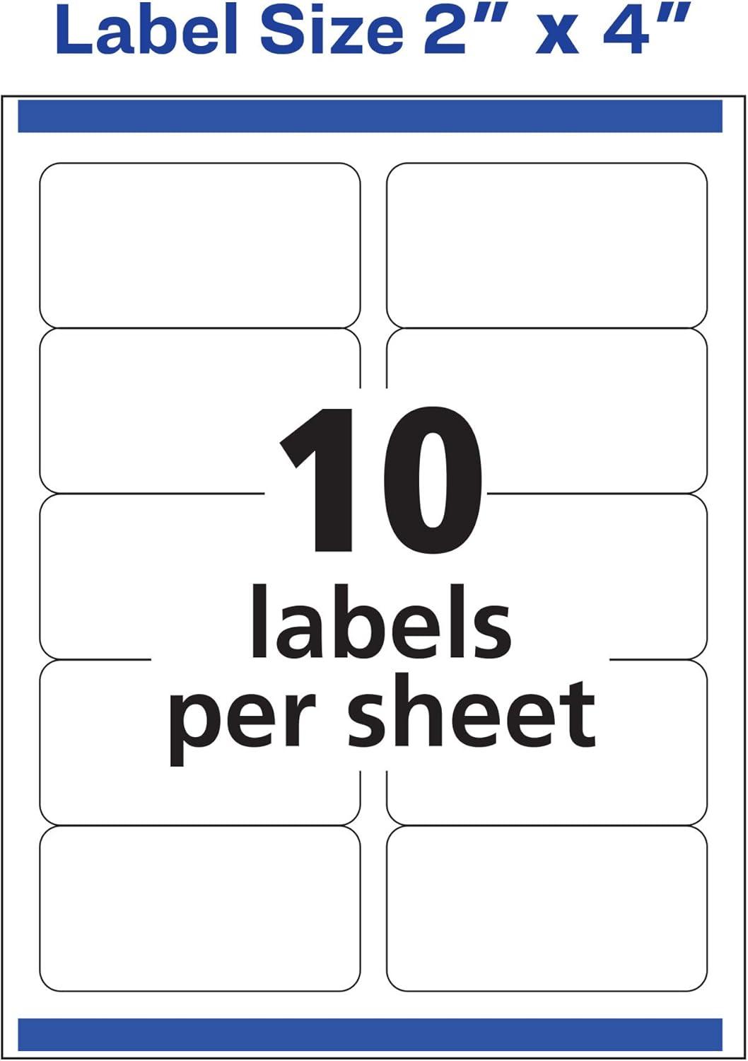 Avery Repositionable Shipping Labels, Sure Feed Technology, Repositionable Adhesive, 2" x 4", 250 Labels (58163)
