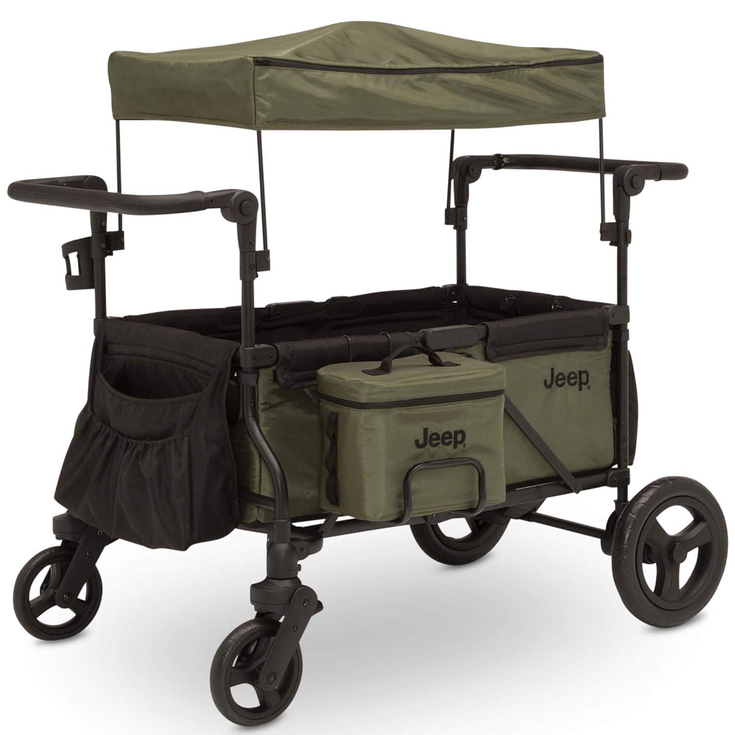Delta Children Jeep Deluxe Wrangler Stroller Wagon with Cooler Bag and Parent Organizer by Delta Children