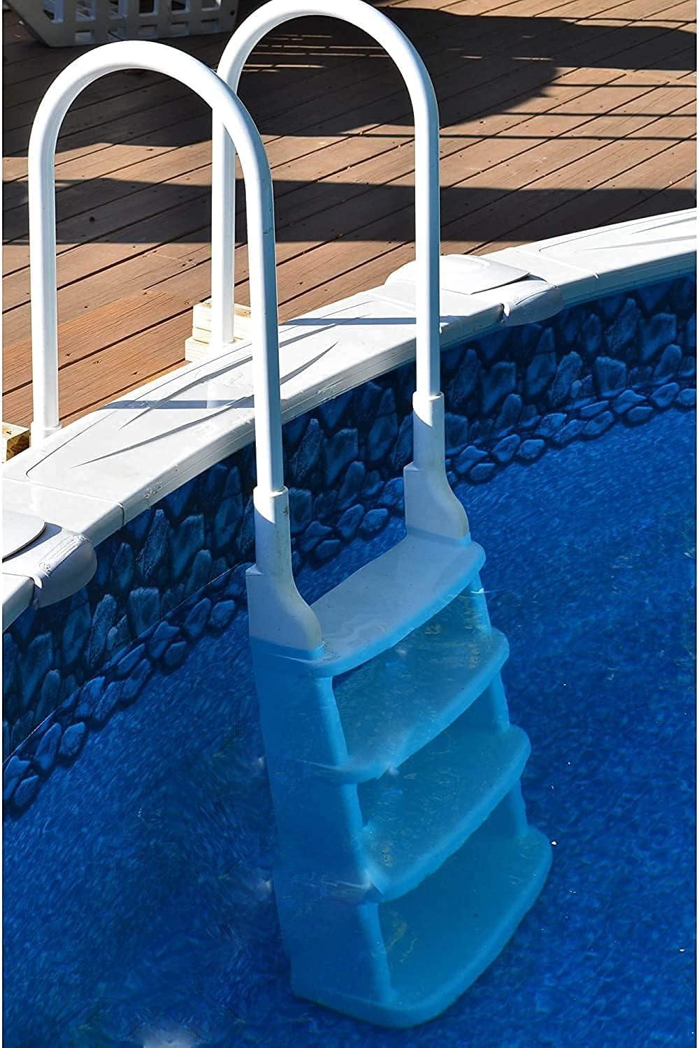 Main Access 200200 Easy Incline Above Ground In Pool Swimming Ladder, White