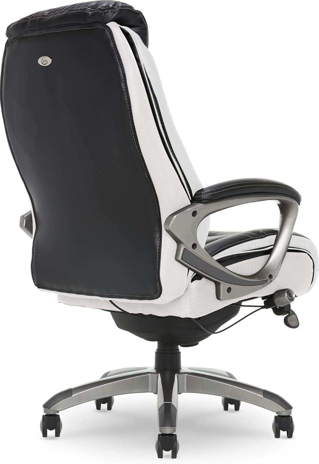 Serta Lautner Executive Office Chair, SmartLayers and ComfortCoils Technology, Adjustable Lumbar