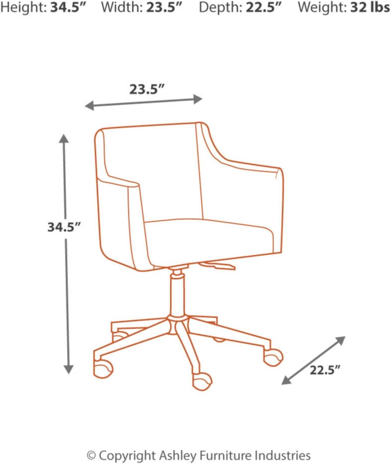 Signature Design by Ashley Contemporary Baraga Home Office Desk Chair  White