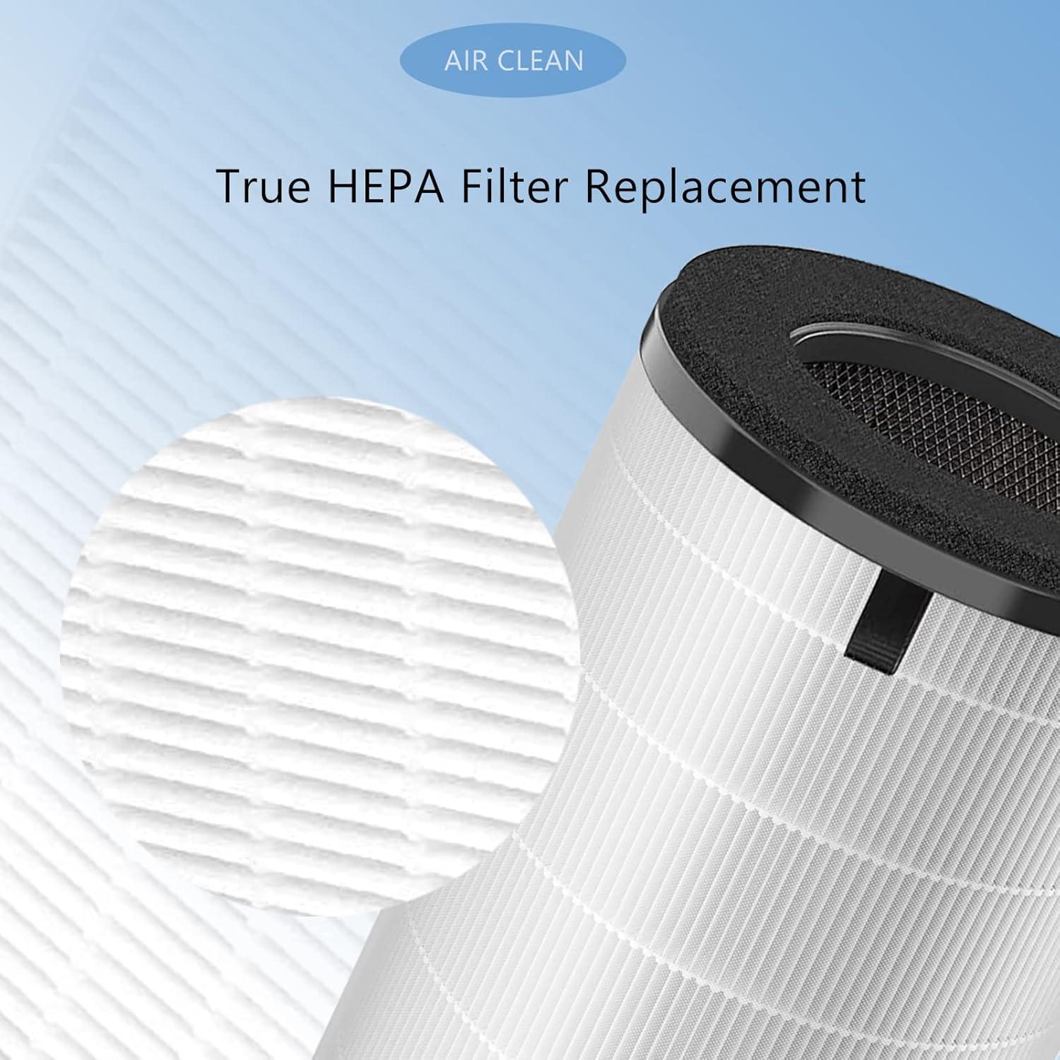 Compact White and Black HEPA Air Purifier Filter