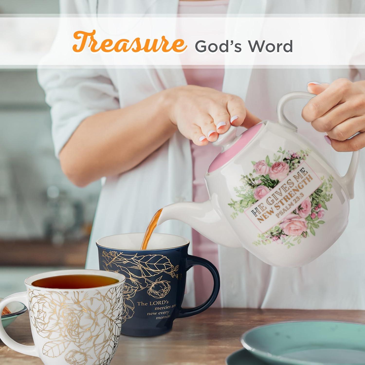 Be Still and Know Teapot in Purple - Psalm 46:10