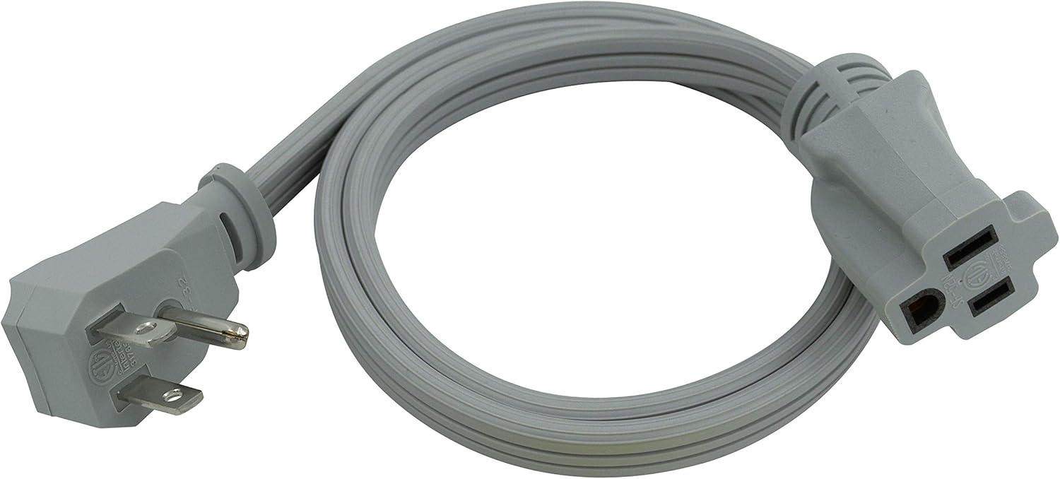 Prime Vinyl Air Conditioner Cord 3 Ft (Grey) - 1 Year Warranty