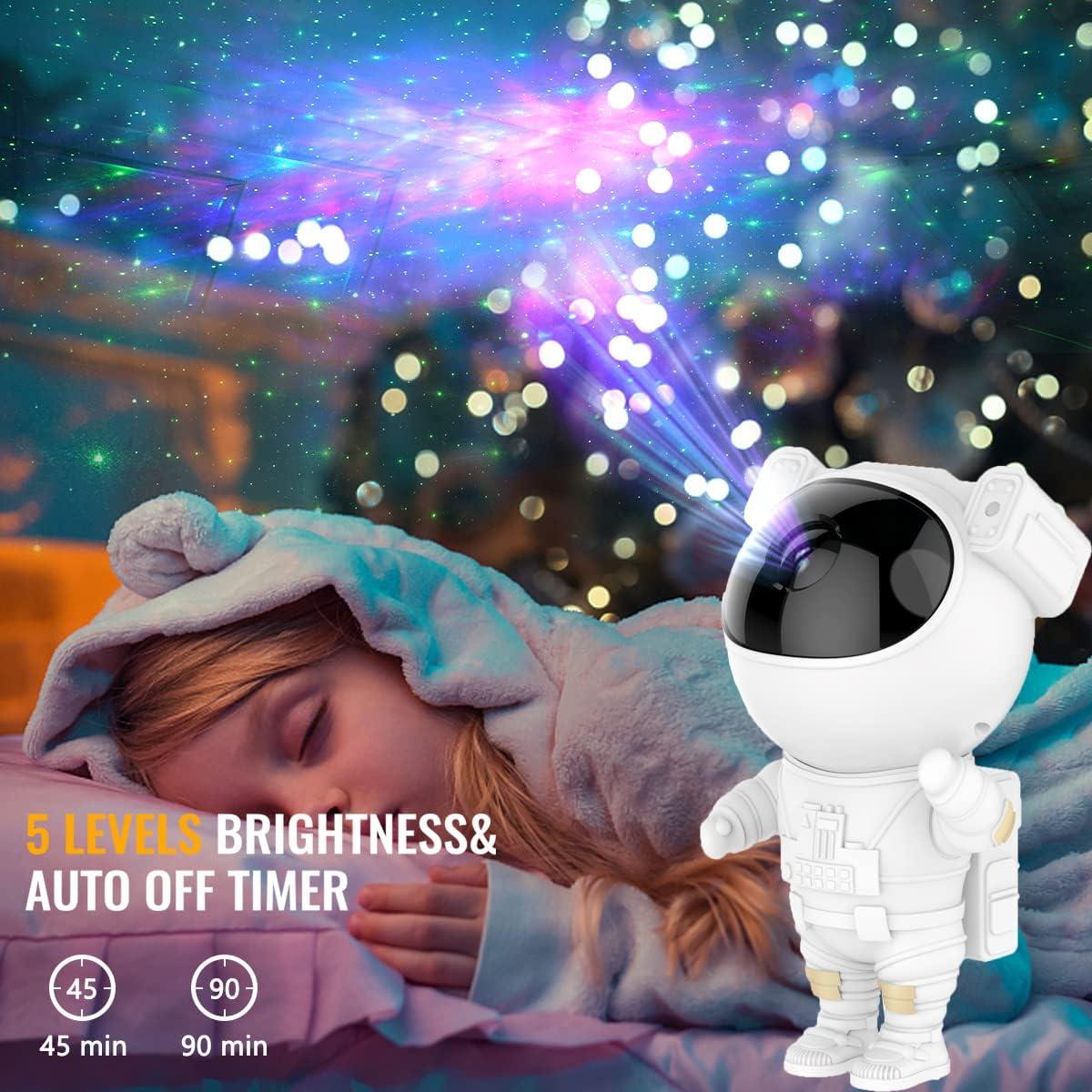 Astronaut White LED Star Projector Night Light with Remote