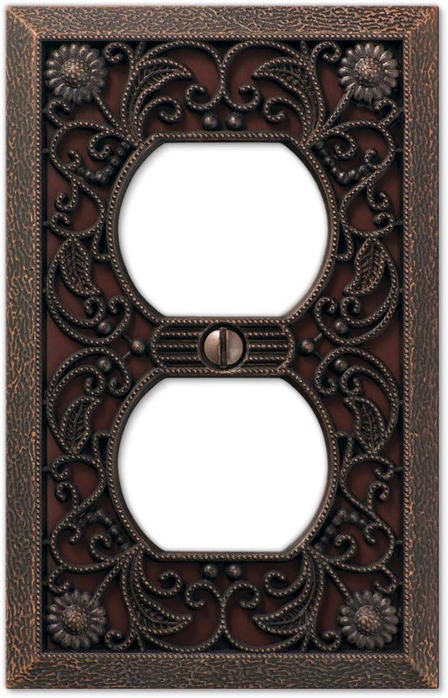 AmerTac Filigree No Subject 1 - Gang Duplex Outlet Standard Wall Plate