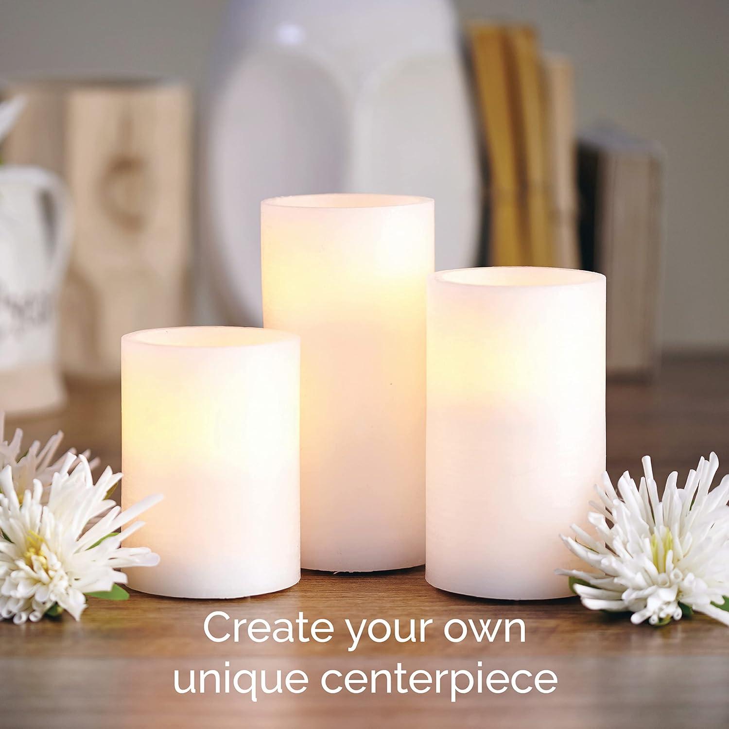 Mikasa Mikasa Wavy Top LED Unscented Wavy Top Wax LED Candle